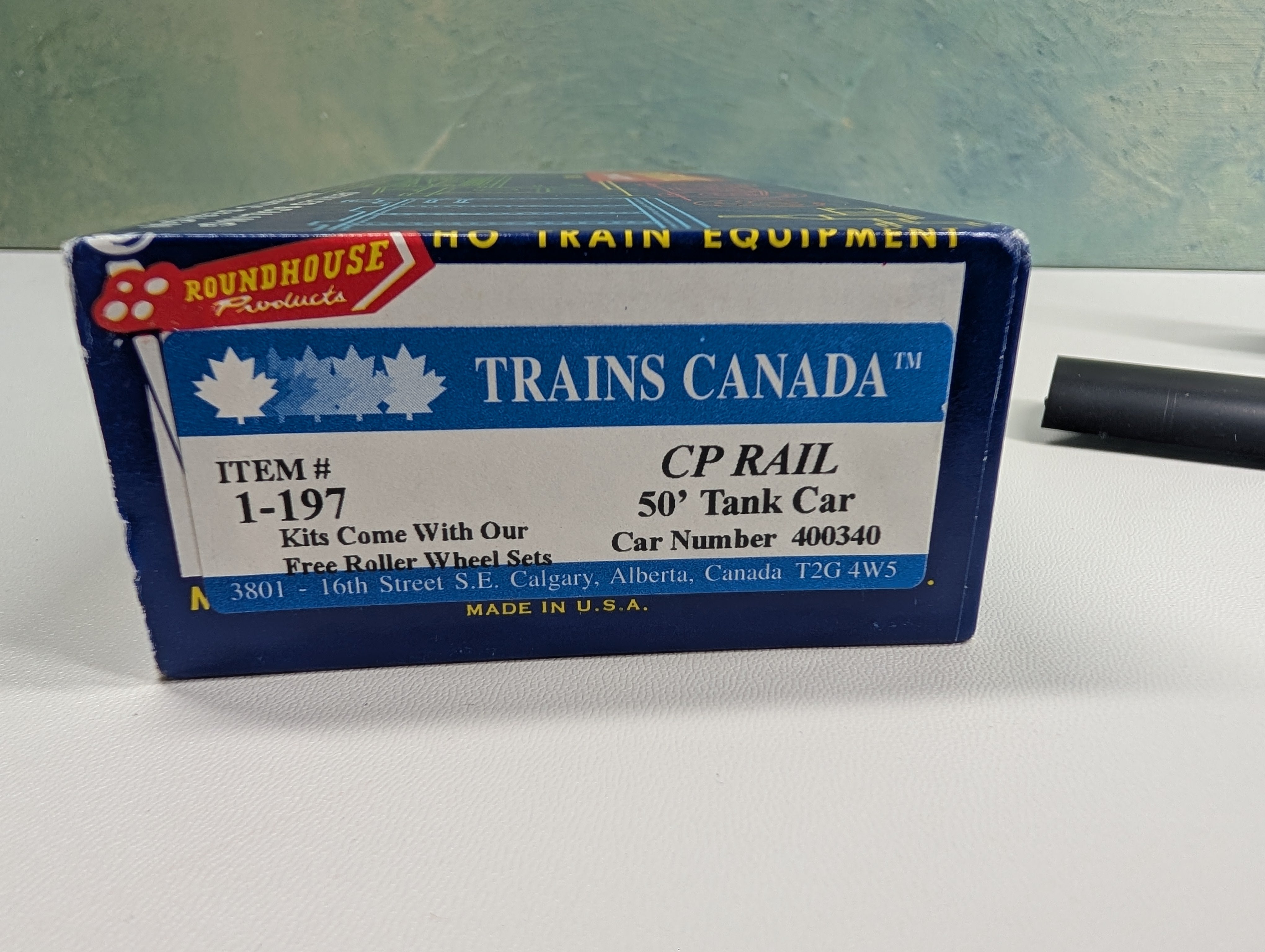 USED Roundhouse HO Scale 50' Tank Car CP Rail #400340 Trains Canada Custom KIT