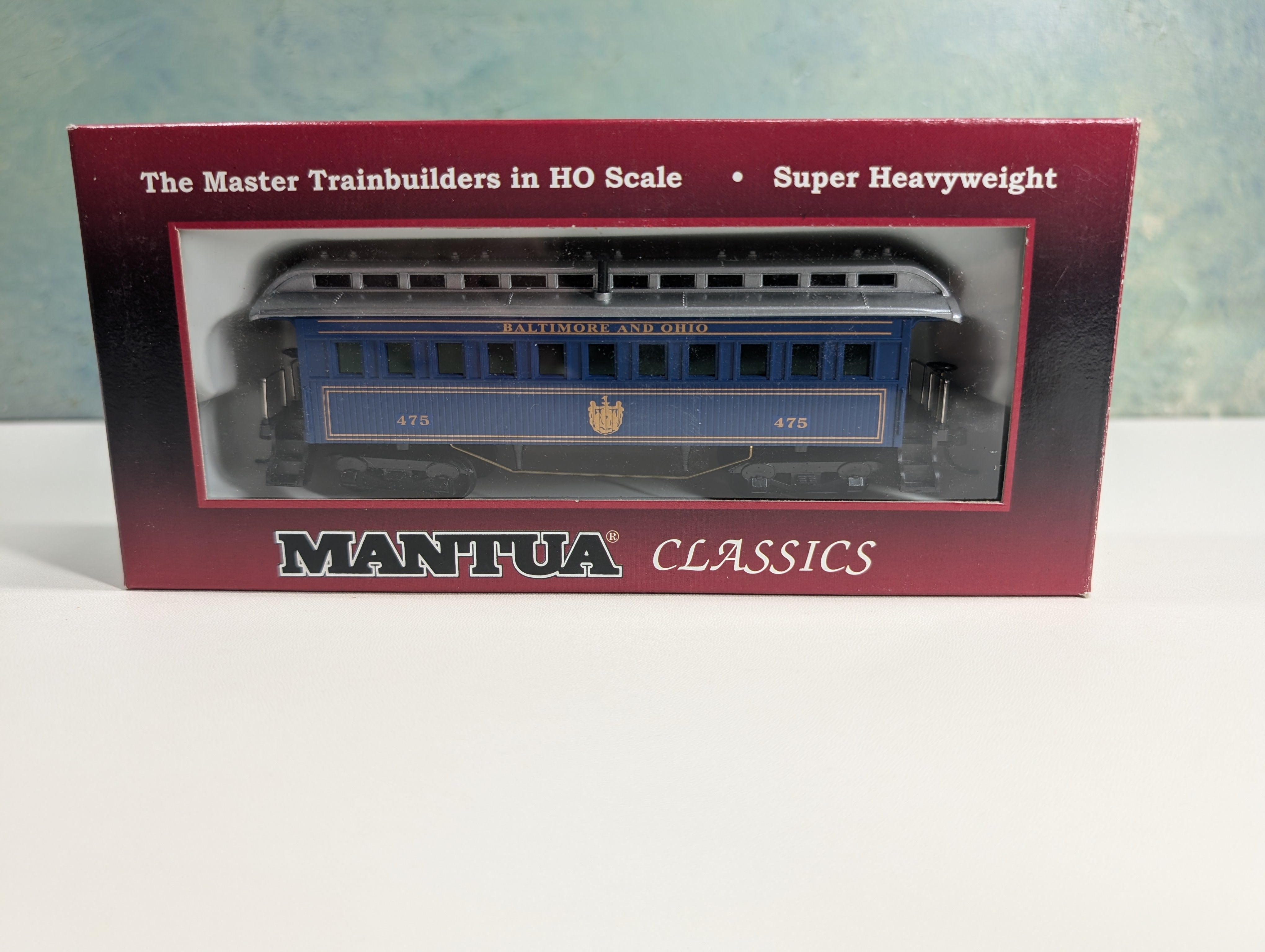 USED Mantua HO Scale 1890 Coach Wooden Passenger Car Baltimore and Ohio #475