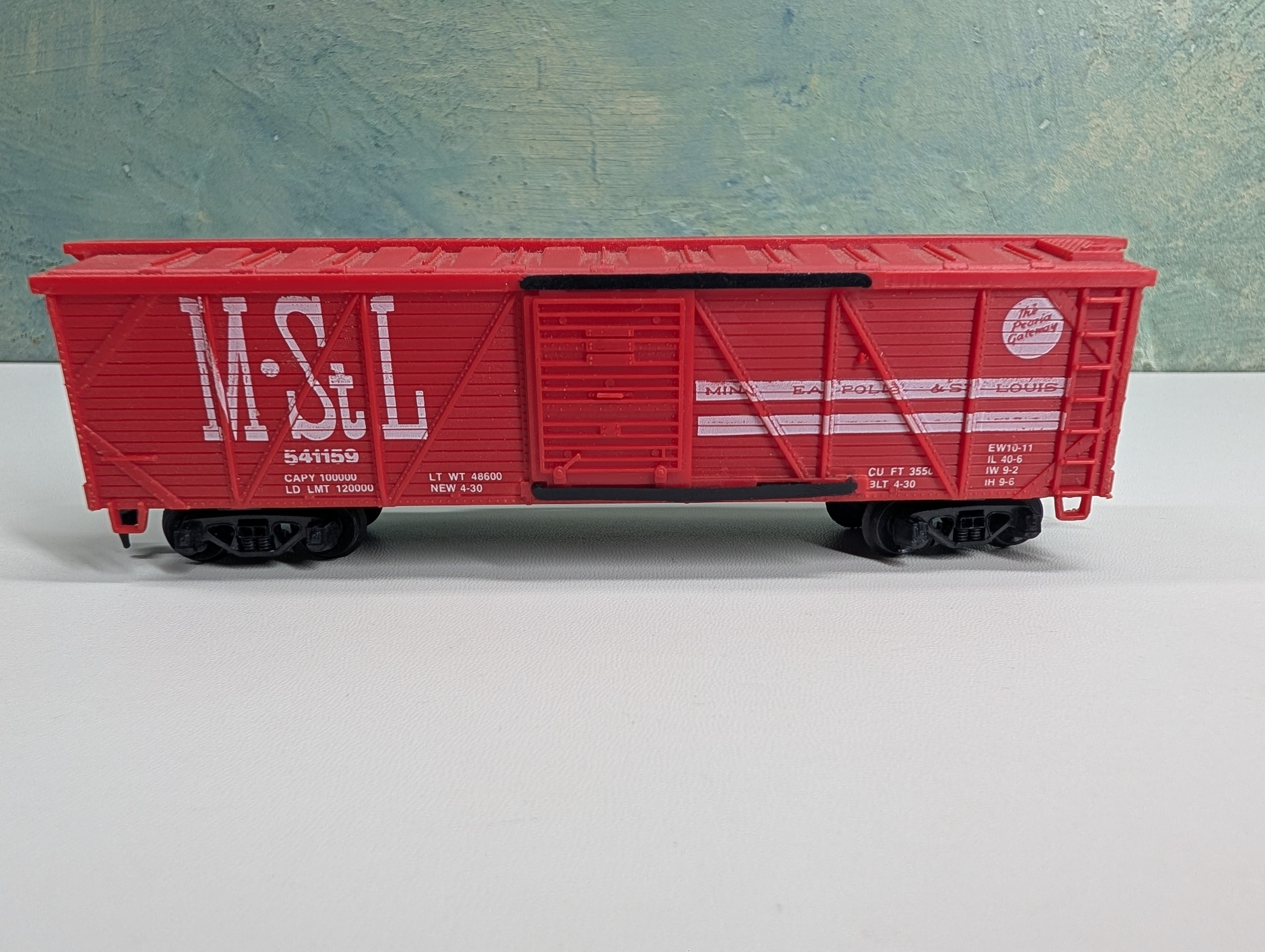 USED Life-Like HO Scale 42' Wooden Box Car Minneapolis & St Louis MSTL #541159