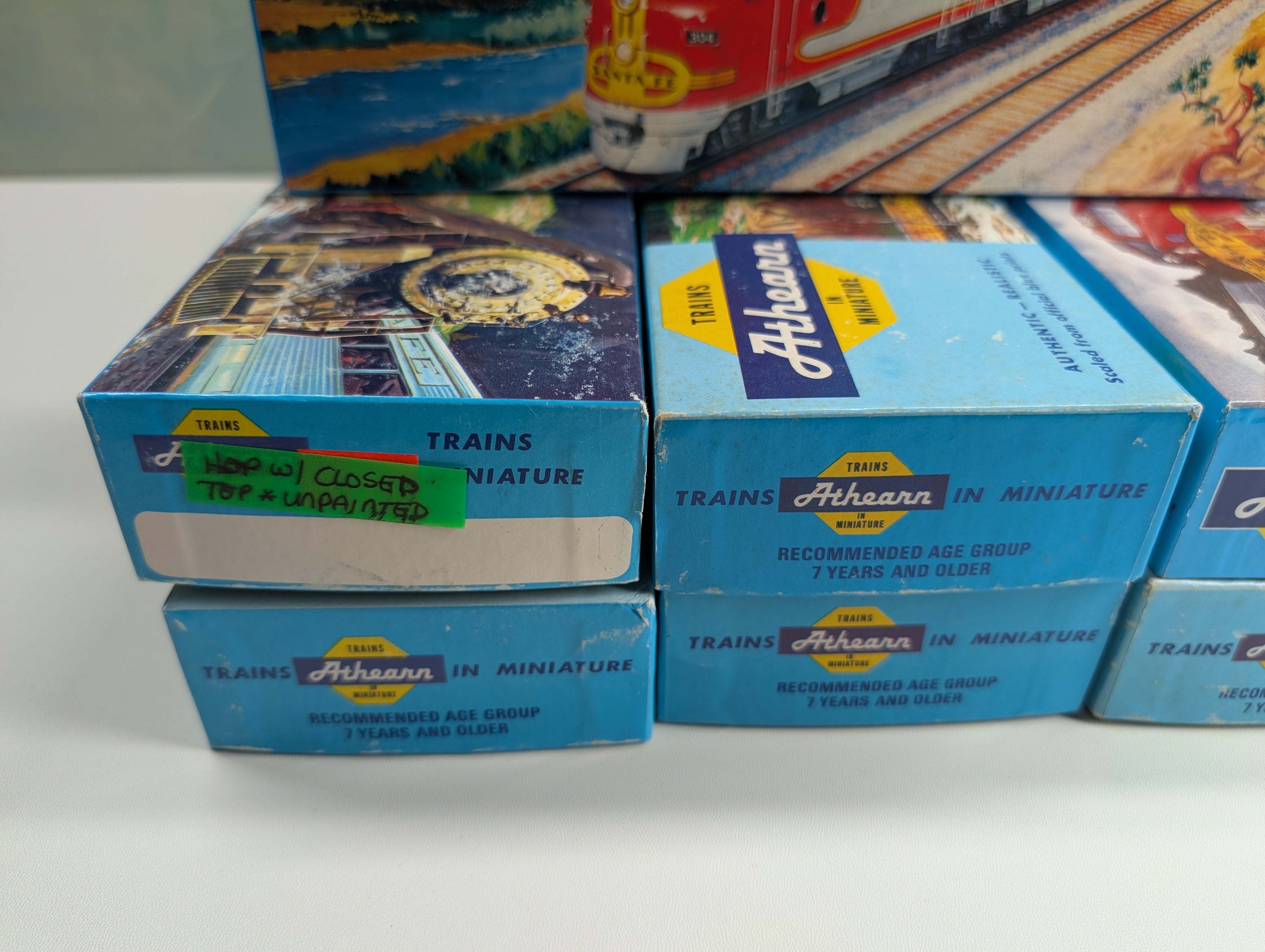 USED Athearn HO Scale Lot of Empty Long Train Boxes for Storage (7 pcs)