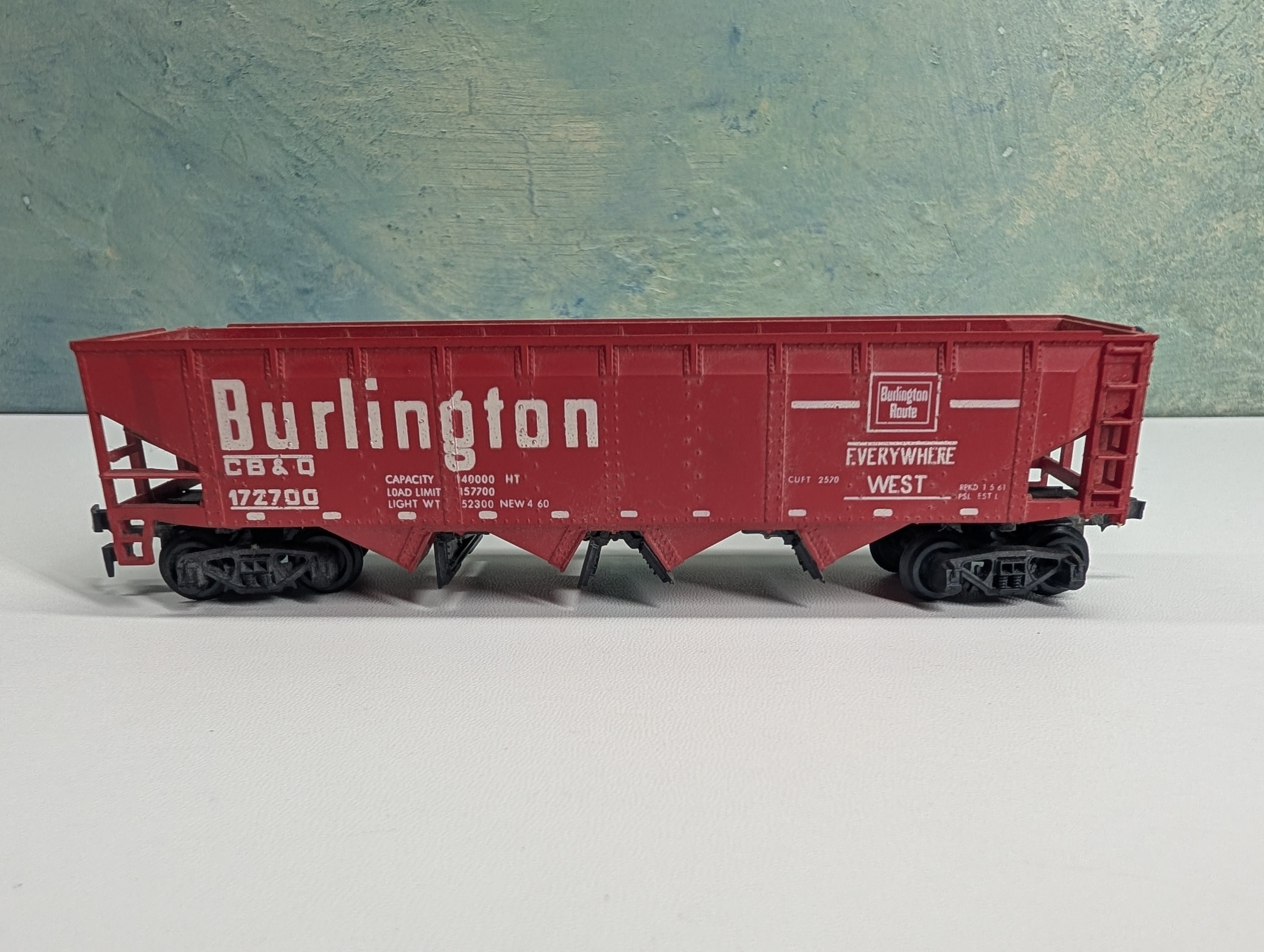 USED HO Scale Quad Operating Hopper Burlington CB&Q #172700