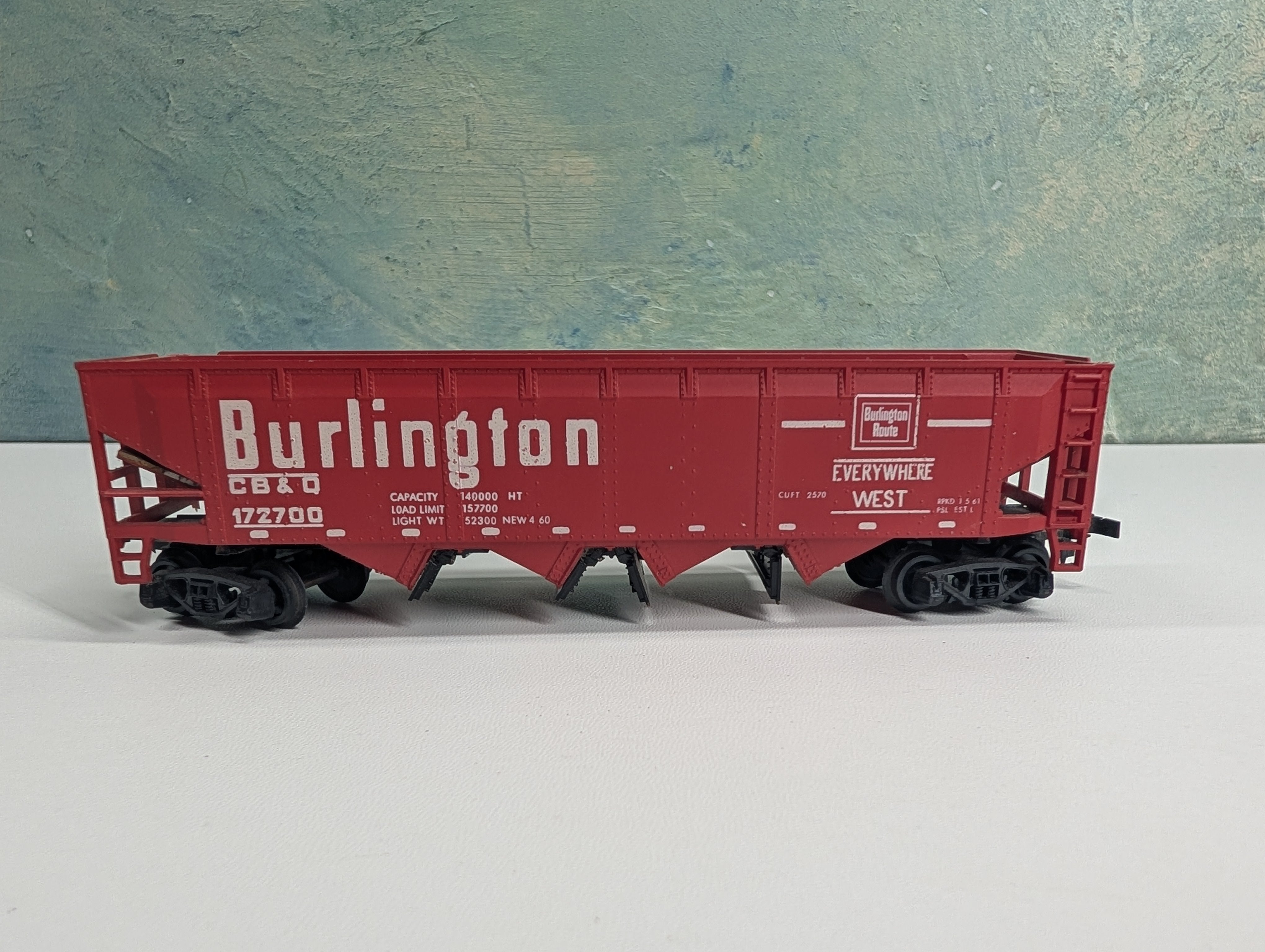 USED HO Scale Quad Operating Hopper Burlington CB&Q #172700
