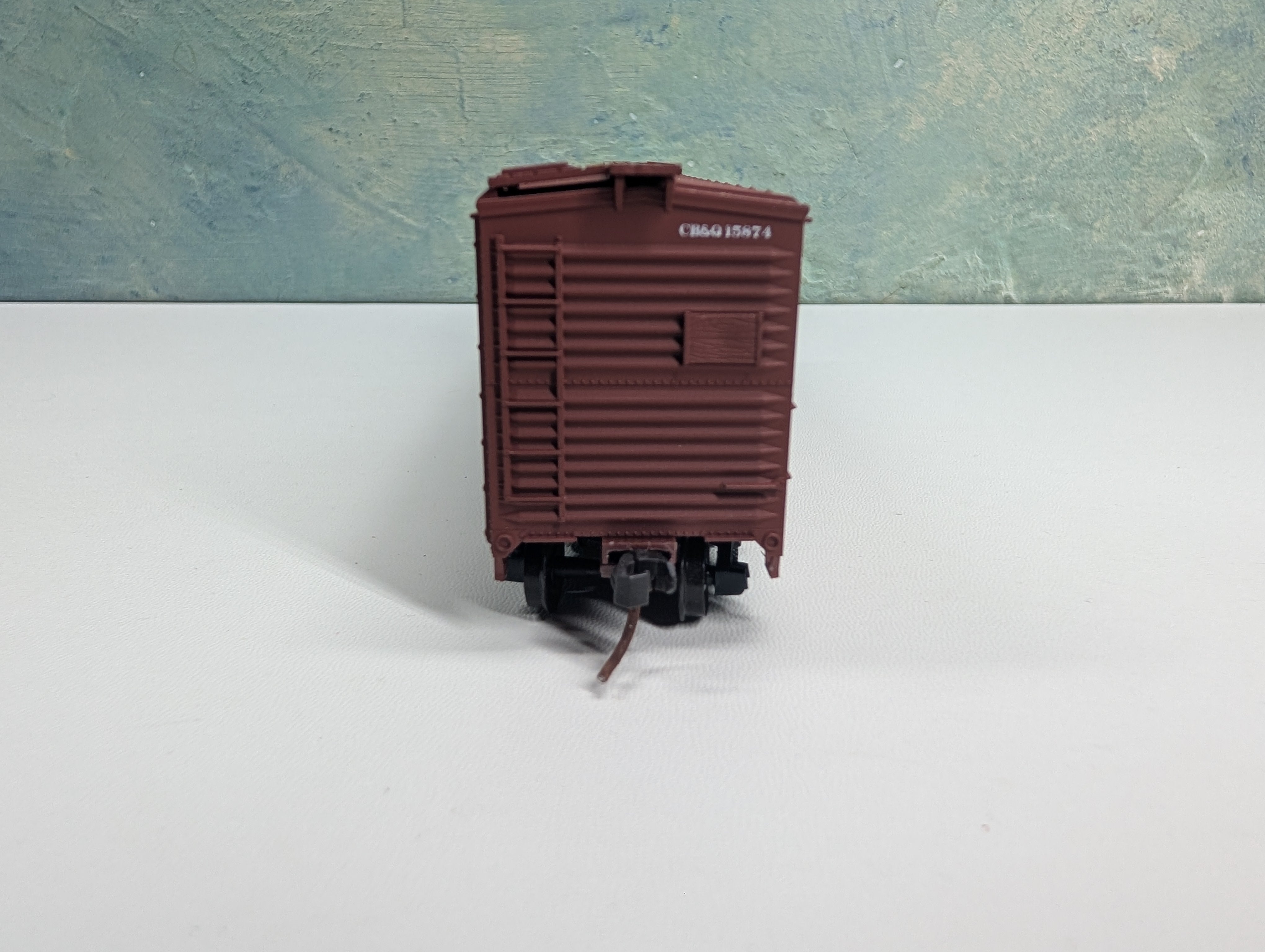 USED Accurail HO Scale 41' OB Wooden Box Car Burlington CB&Q #15874