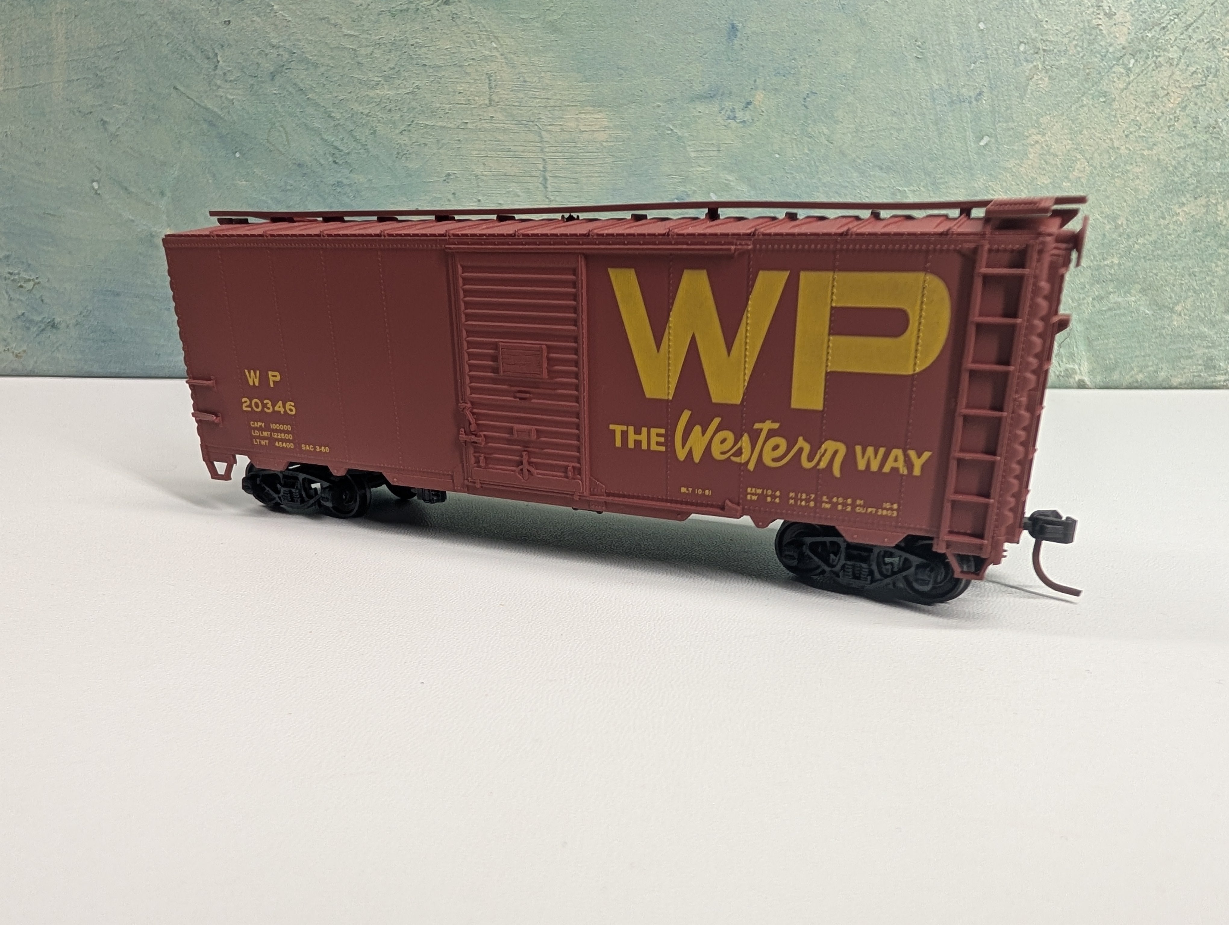 USED Accurail HO Scale 40' Box Car Western Pacific WP #20346