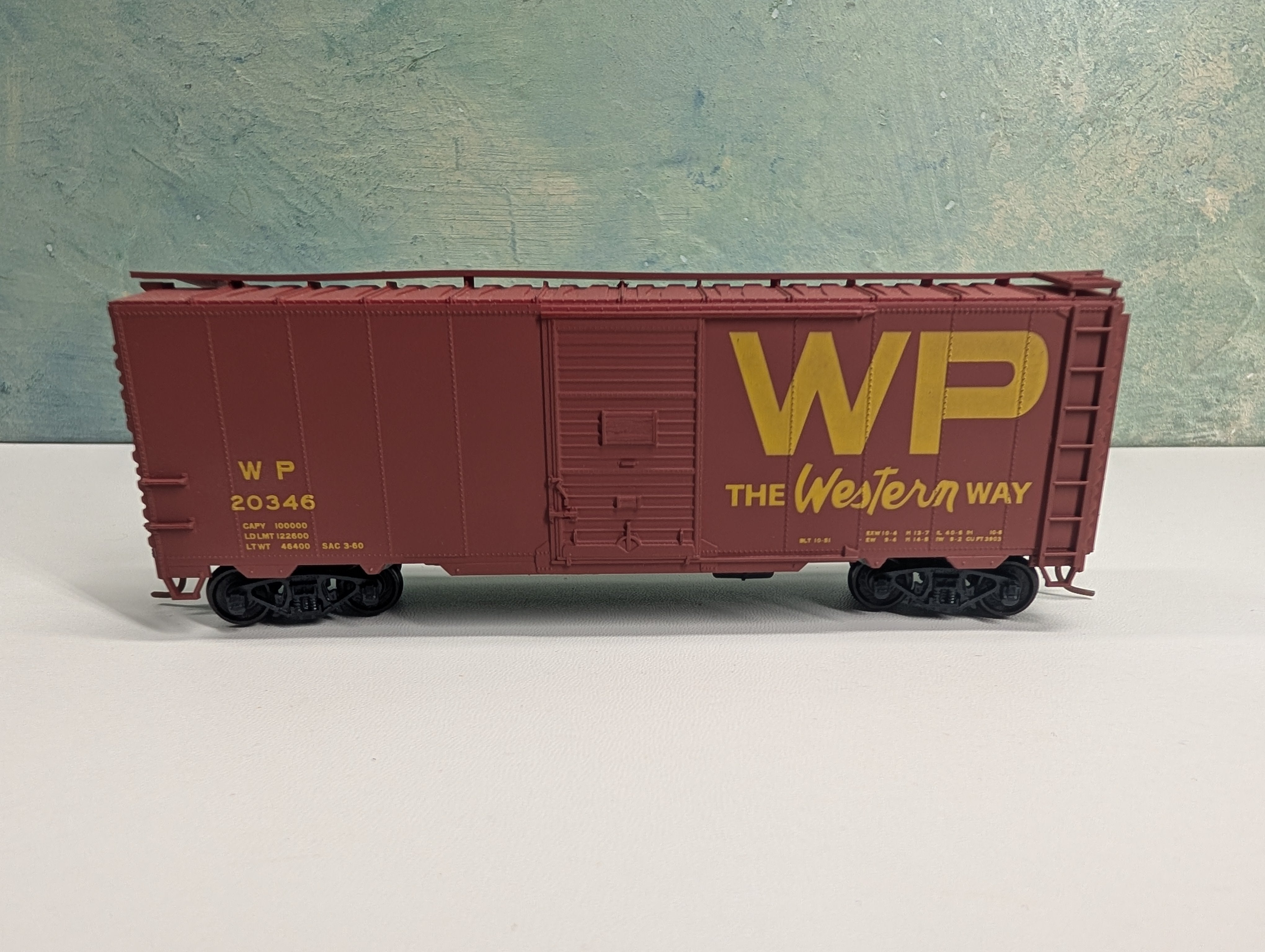 USED Accurail HO Scale 40' Box Car Western Pacific WP #20346