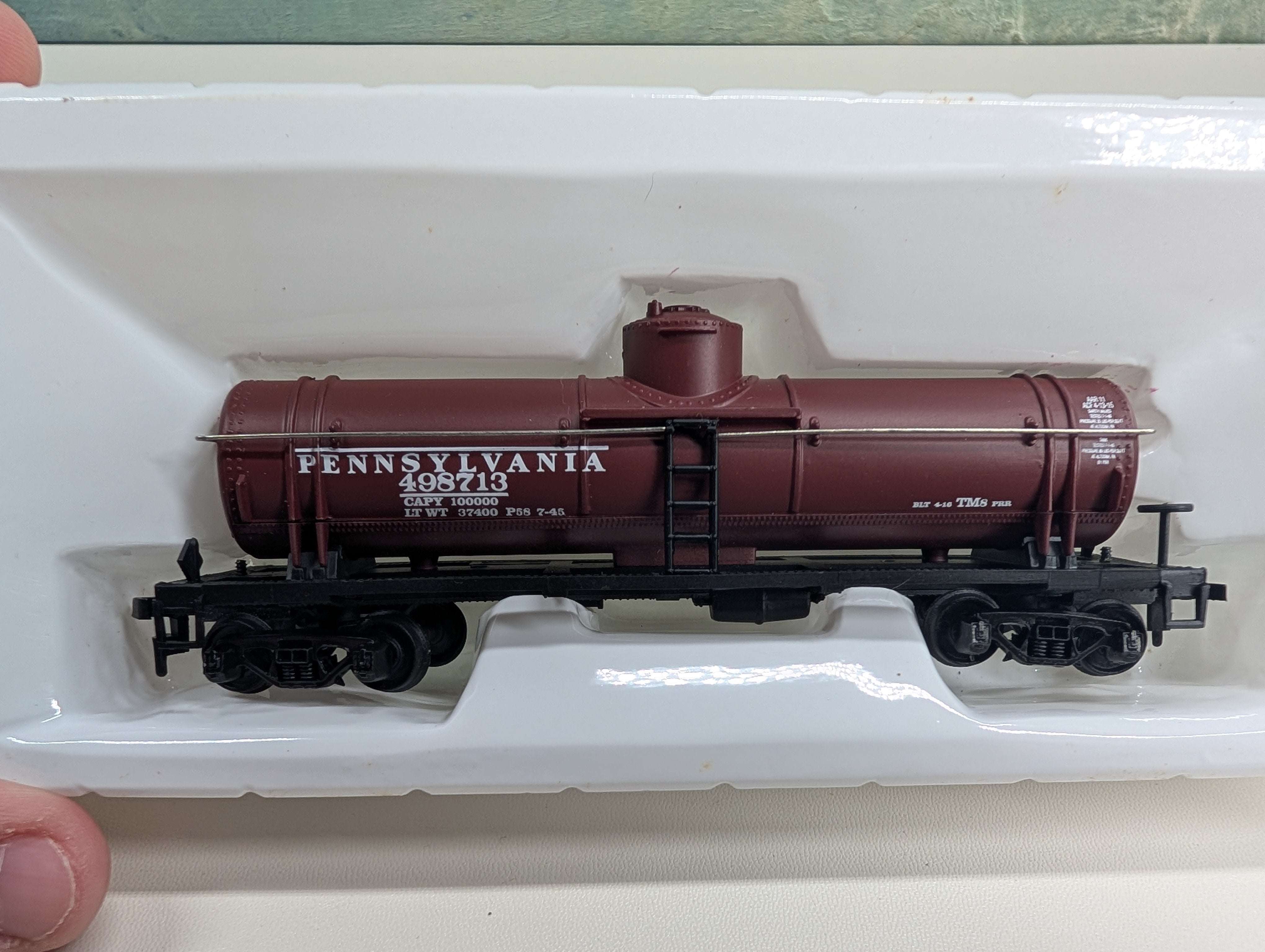 USED Mantua 732-020 HO Scale Heavy 35' Tank Car Pennsylvania PRR #498713