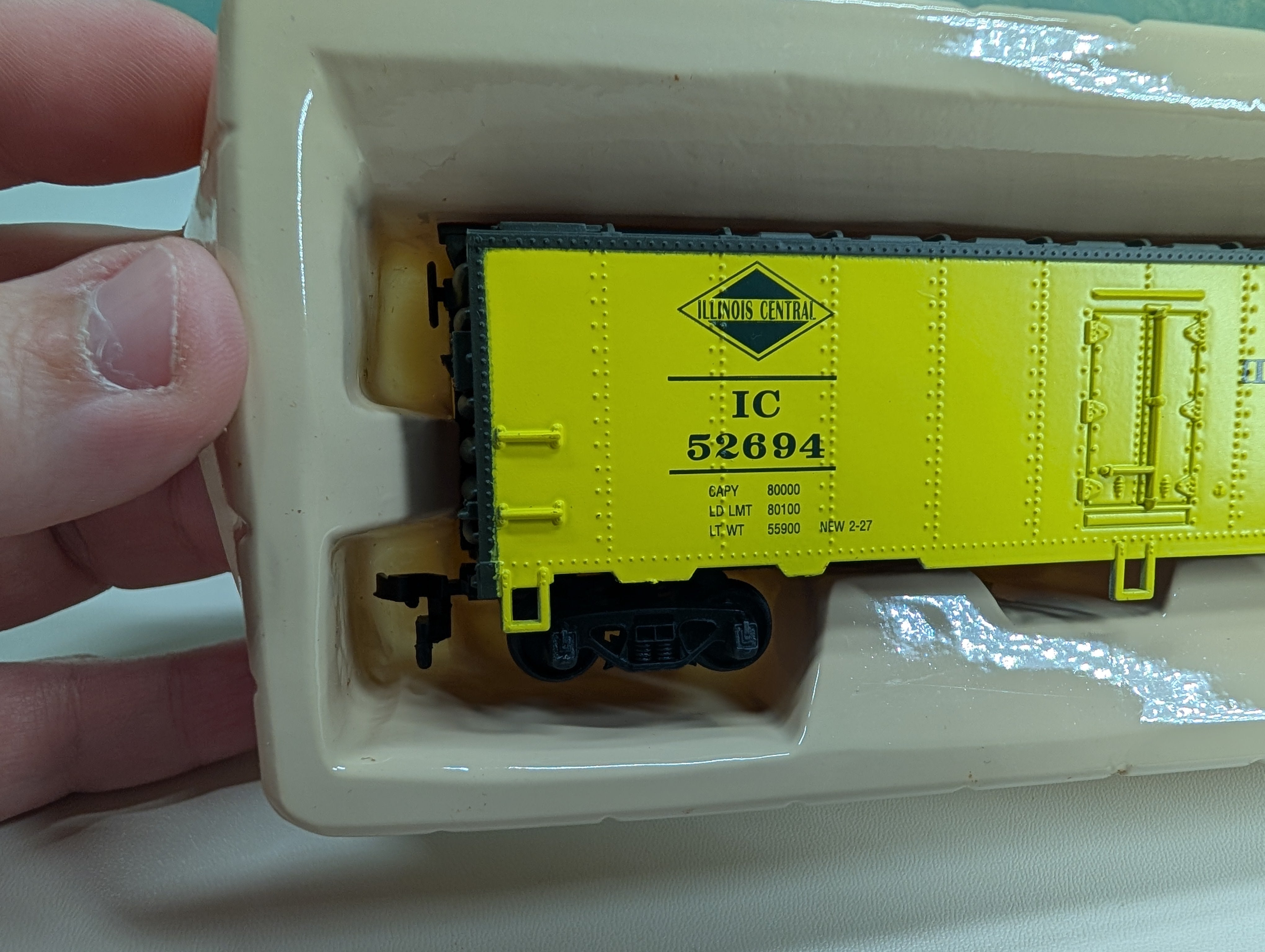 USED Mantua 733-510 HO Scale Heavy 41' Steel Reefer Box Car Illinois Central IC #52694