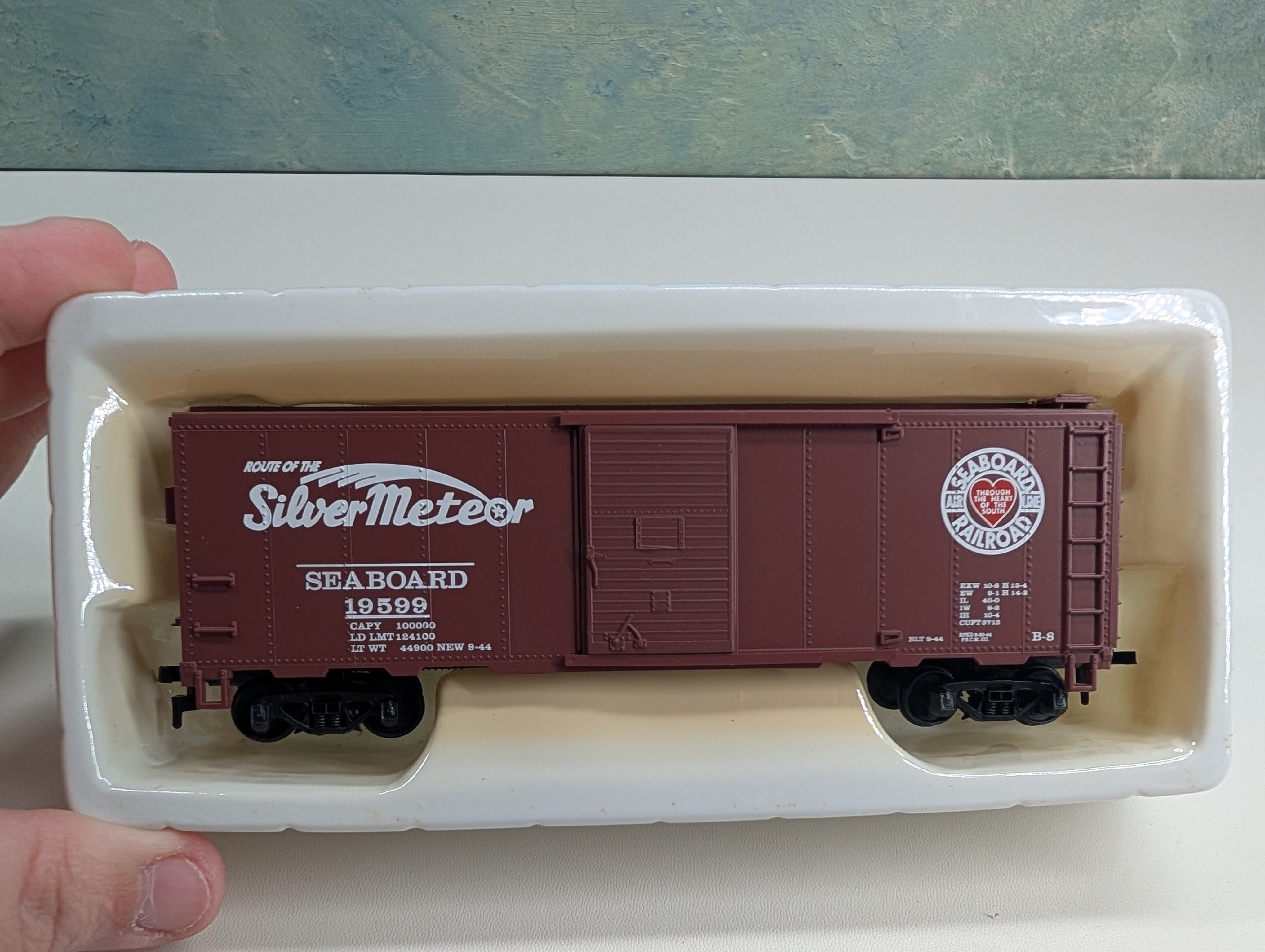 USED Mantua 734-302 HO Scale Heavy 41' Steel Box Car Seaboard Air Line #19599