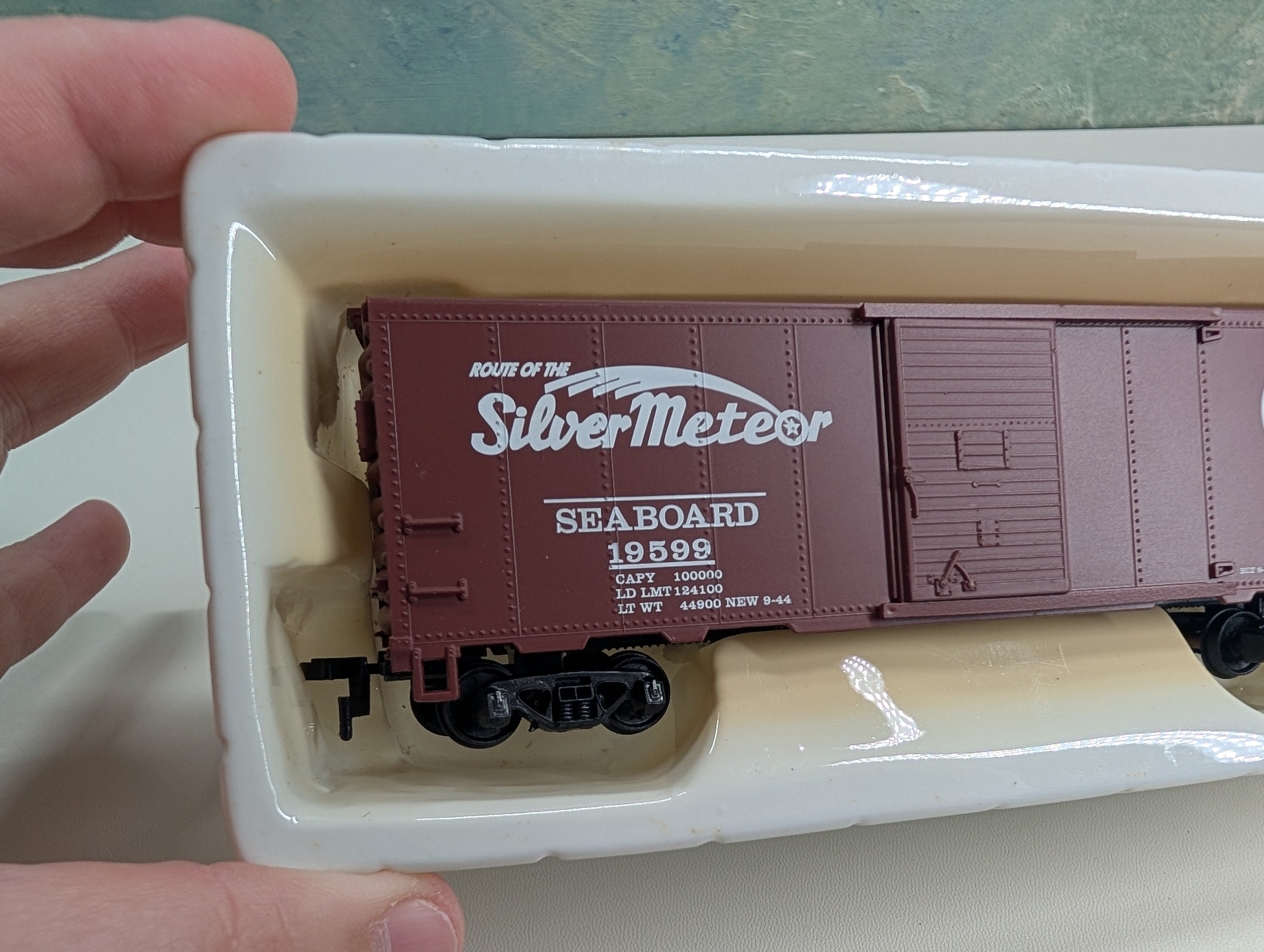 USED Mantua 734-302 HO Scale Heavy 41' Steel Box Car Seaboard Air Line #19599