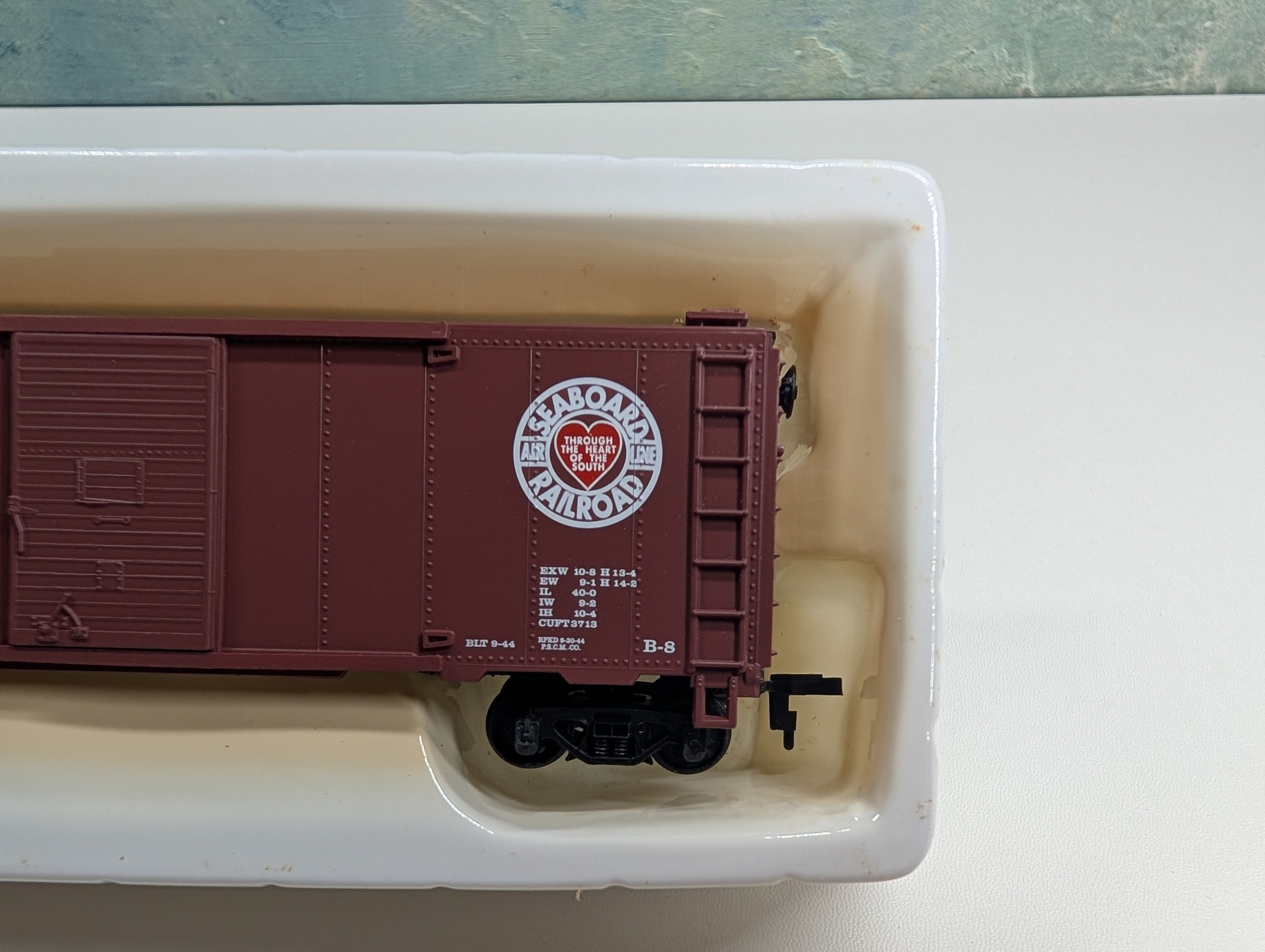 USED Mantua 734-302 HO Scale Heavy 41' Steel Box Car Seaboard Air Line #19599