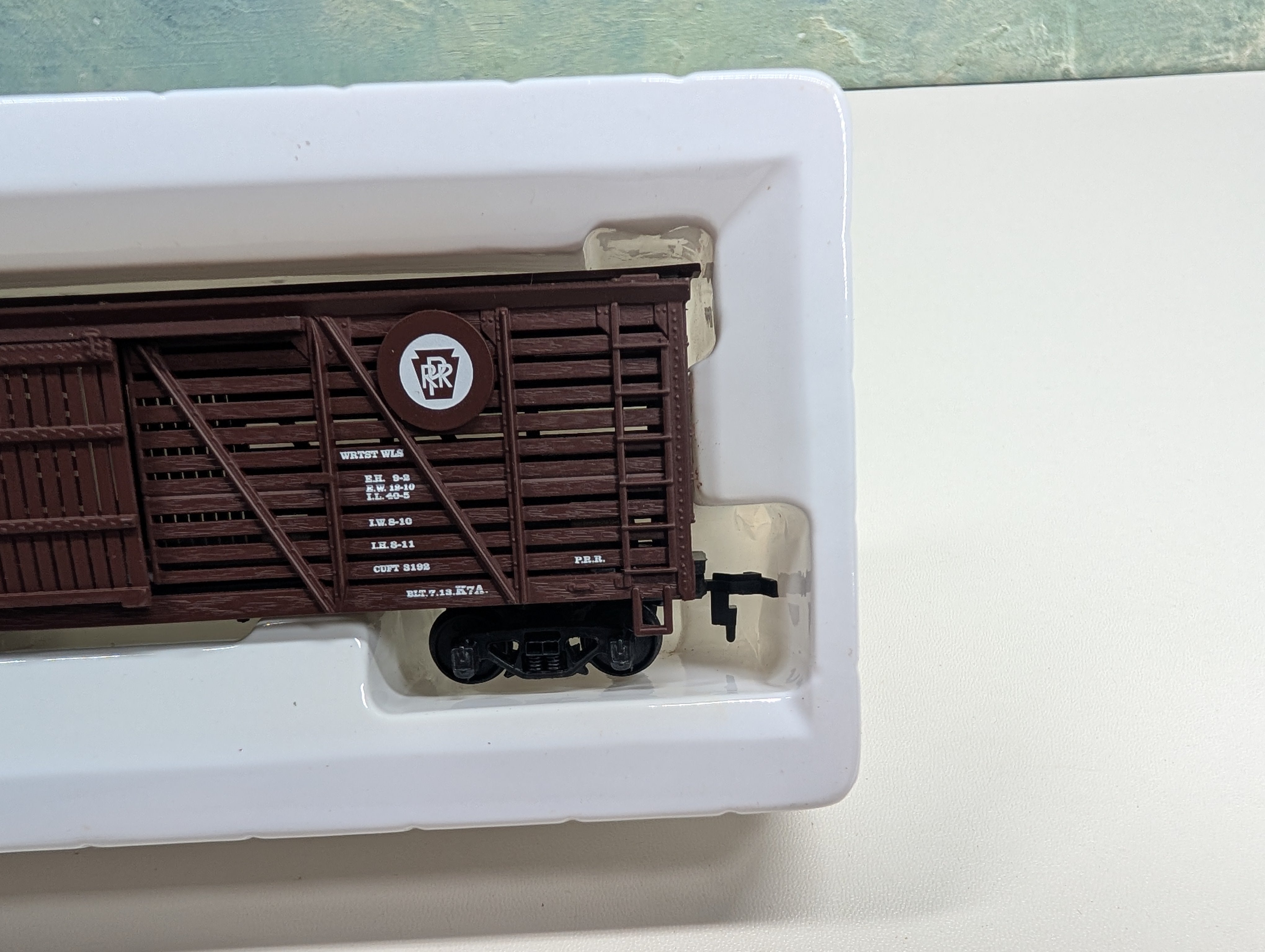 USED Mantua 735-520 HO Scale Heavy 41' Wood Stock Car Pennsylvania PRR #134707