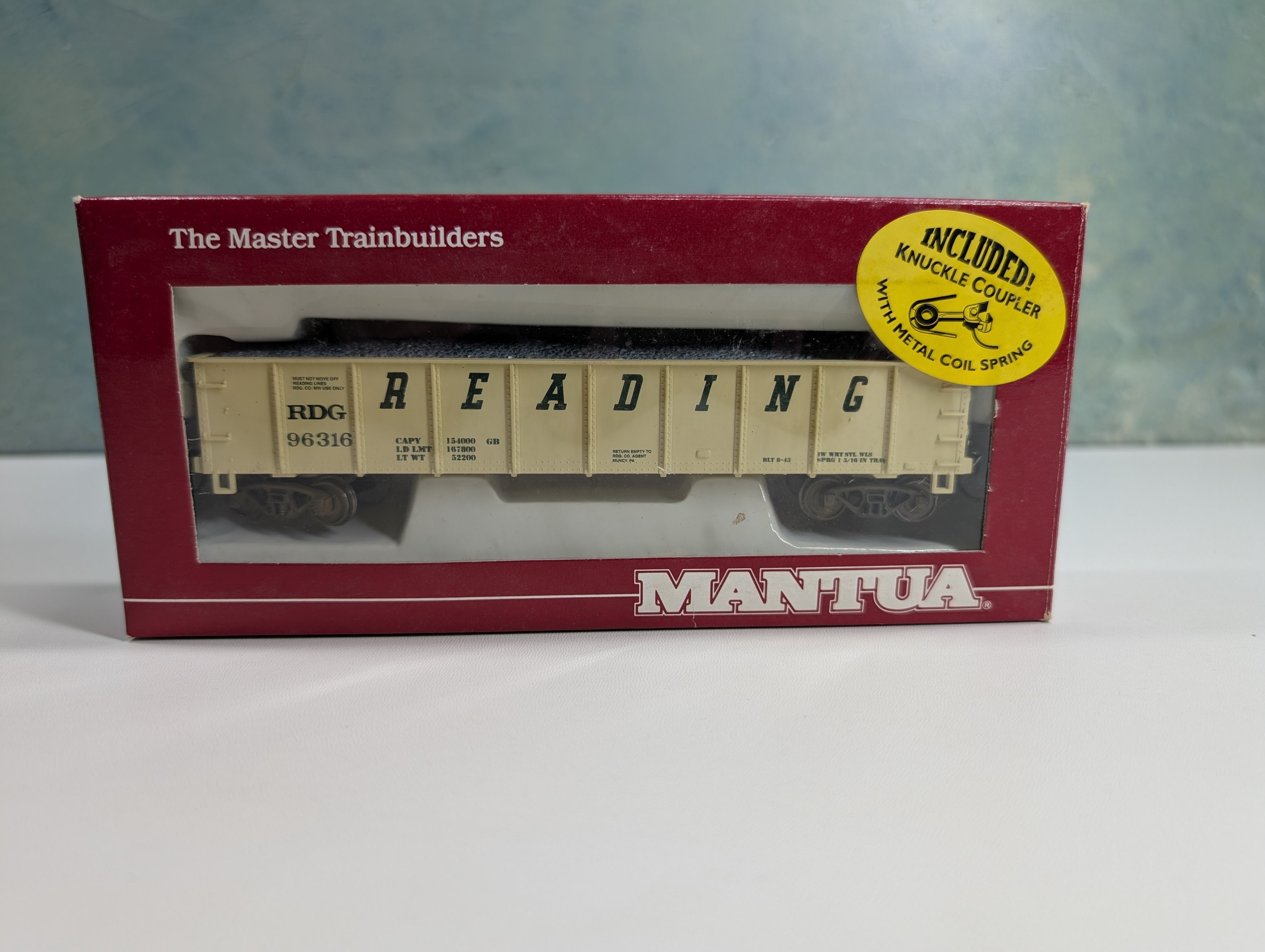 USED Mantua 731-621 HO Scale Heavy 43' Gondola Reading RDG #96316