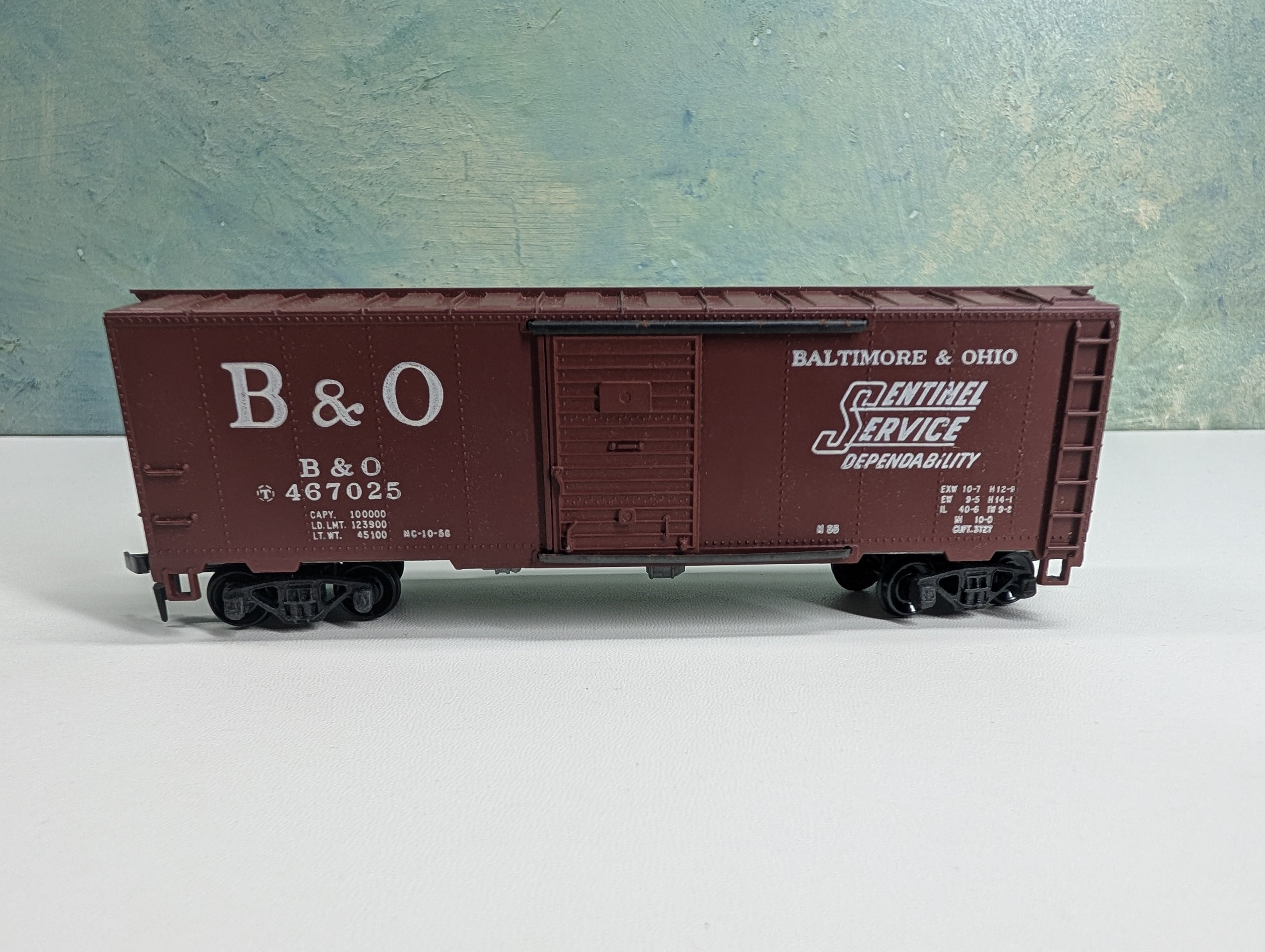 USED Mantua HO Scale 40' Box Car Baltimore and Ohio B&O #467025