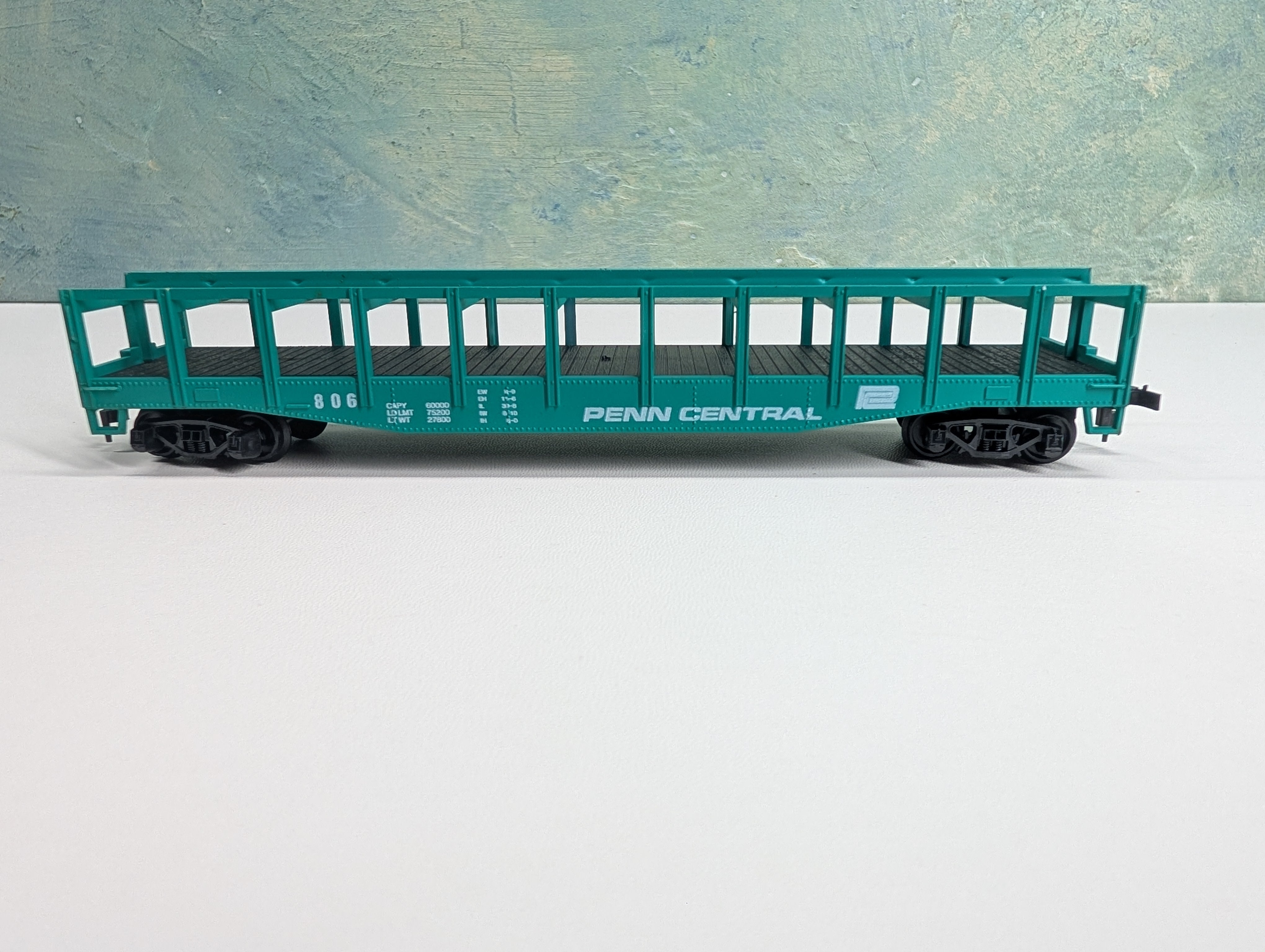 USED AHM HO Scale Caged Flat Car Penn Central PC #806