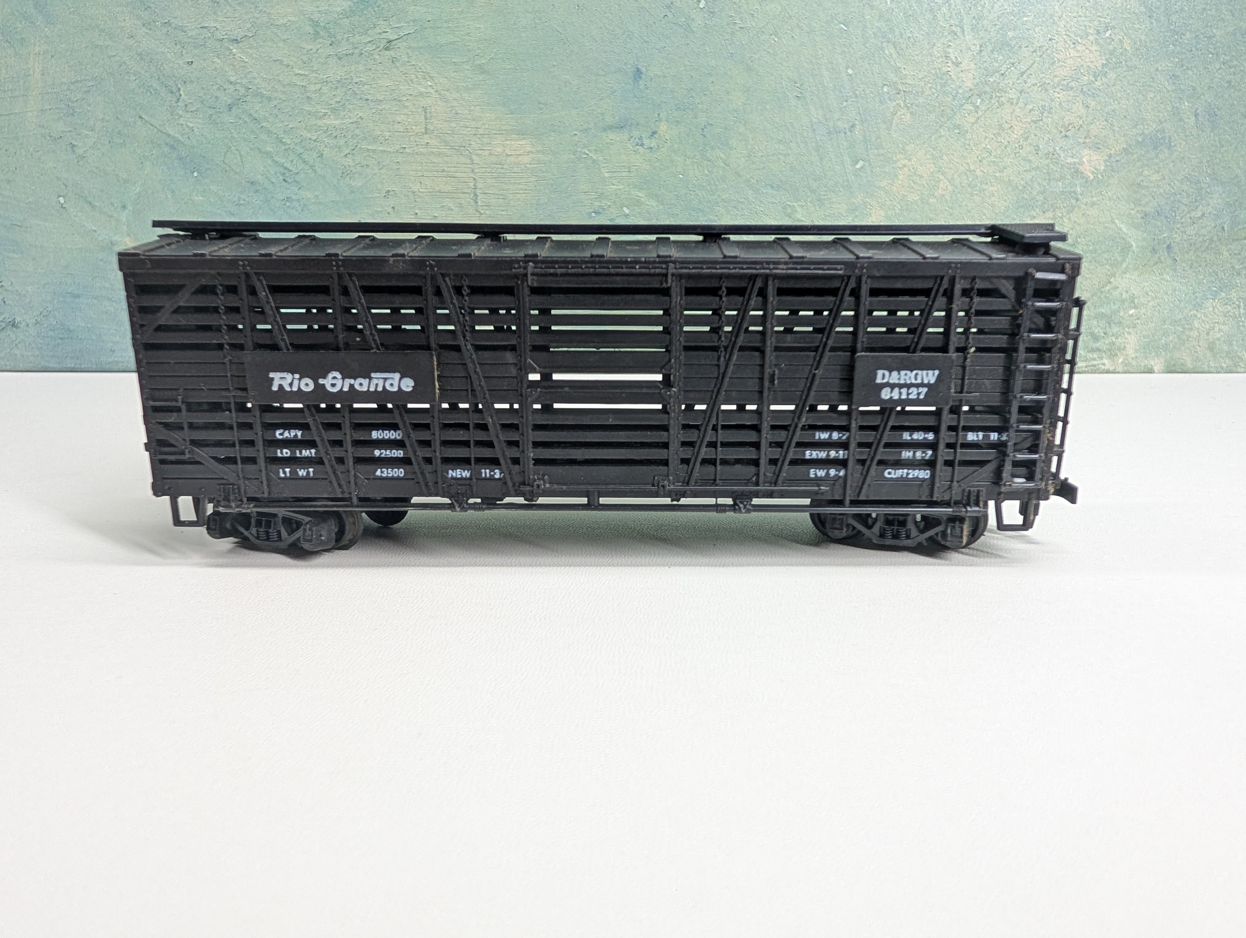 USED AHM HO Scale 40' Cattle Stock Car Rio Grande D&RGW #64127