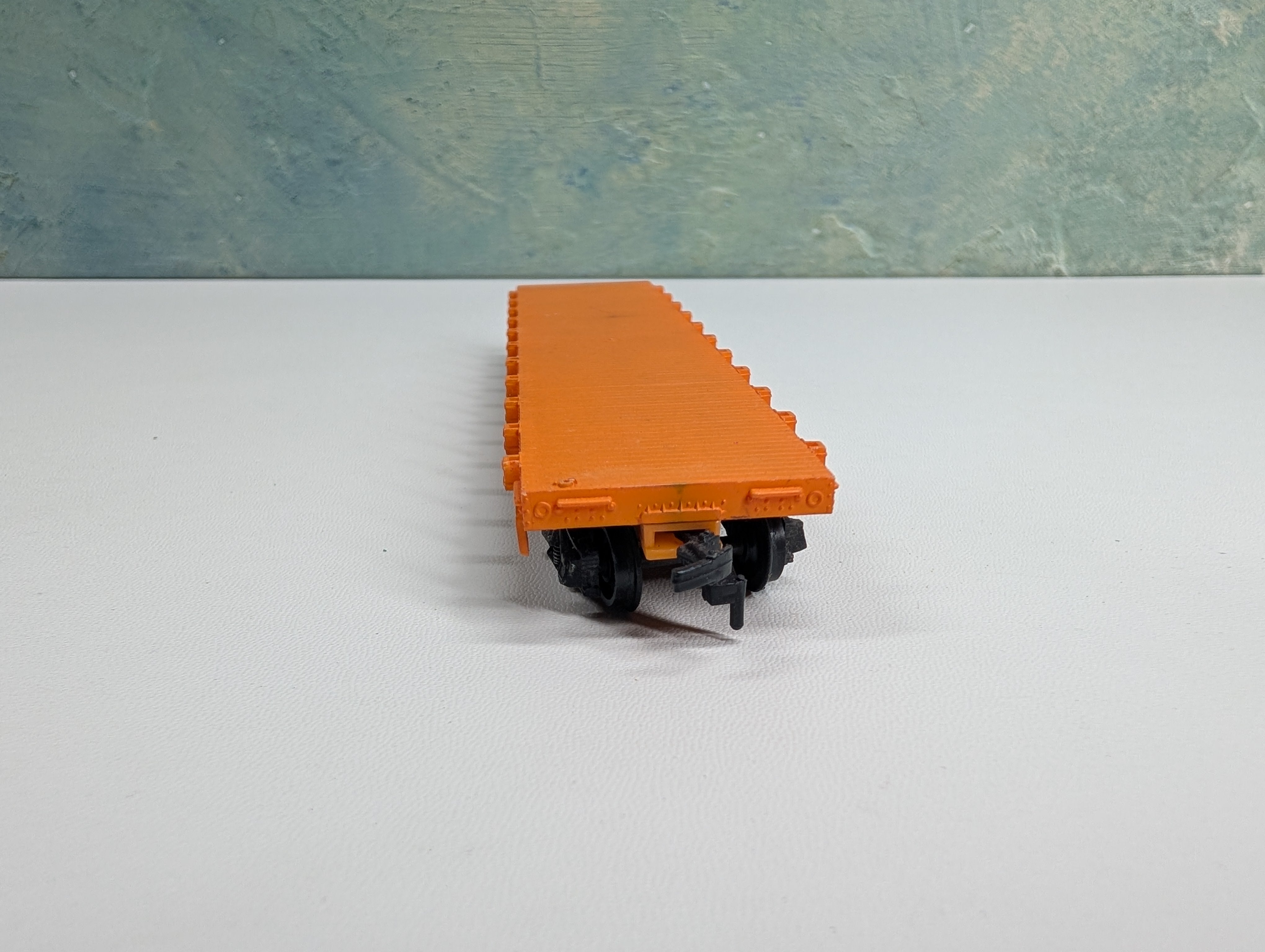 USED TRU SCALE HO Scale 40' MOW Flat Car Orange MW #203