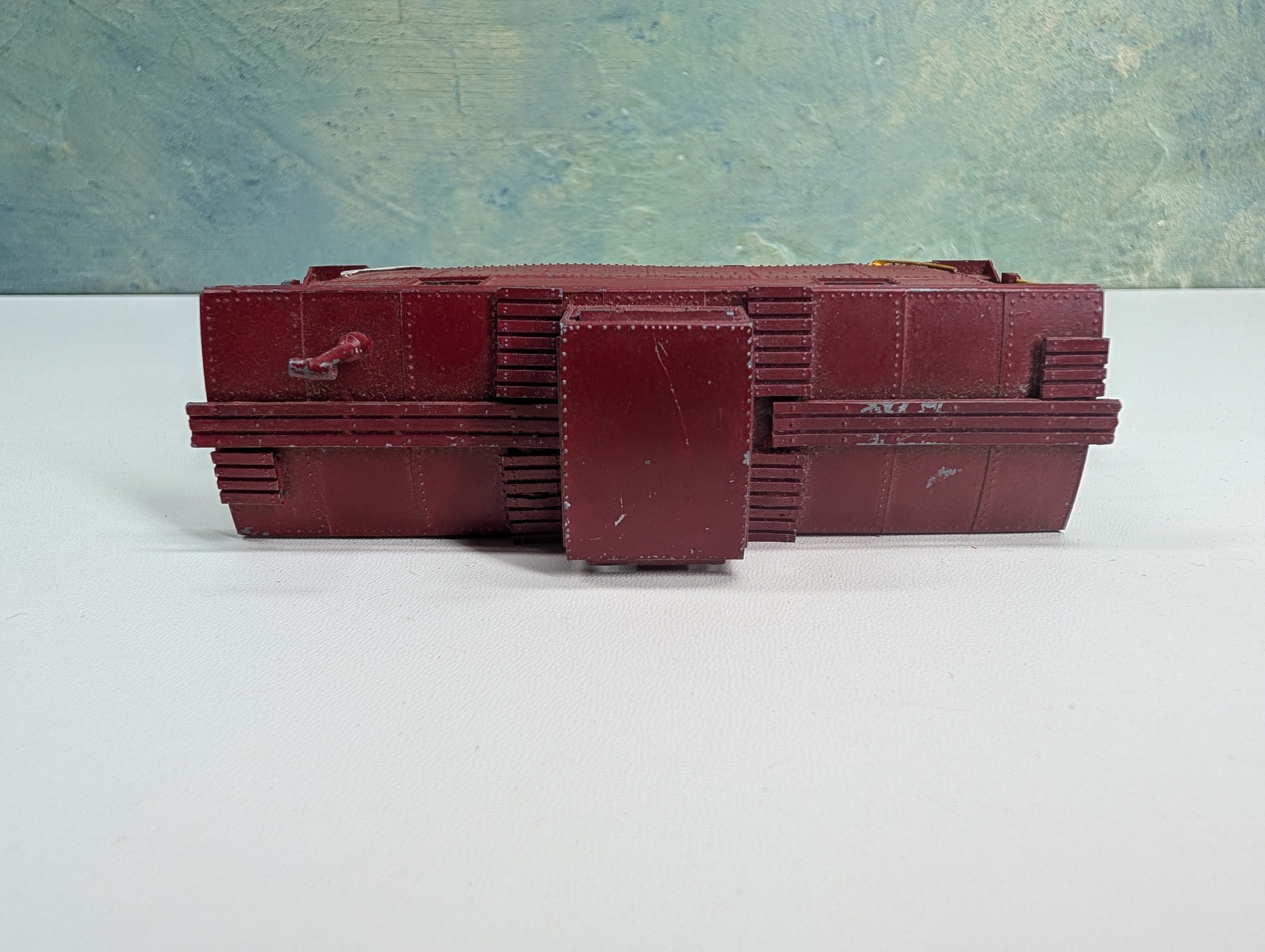 USED HO Scale Red Undecorated Metal Caboose