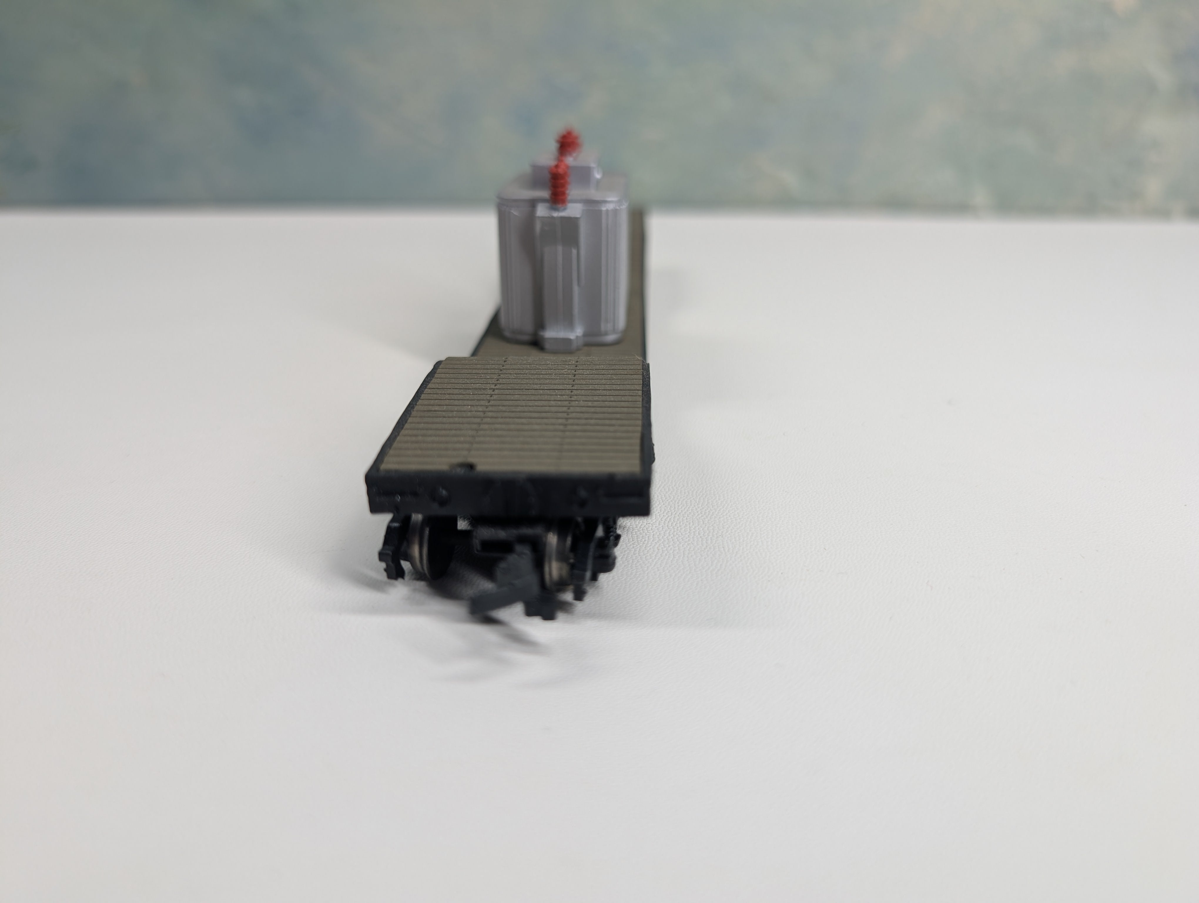 USED Bachmann HO Scale Center Depressed Flat Car w/ Transformer Load