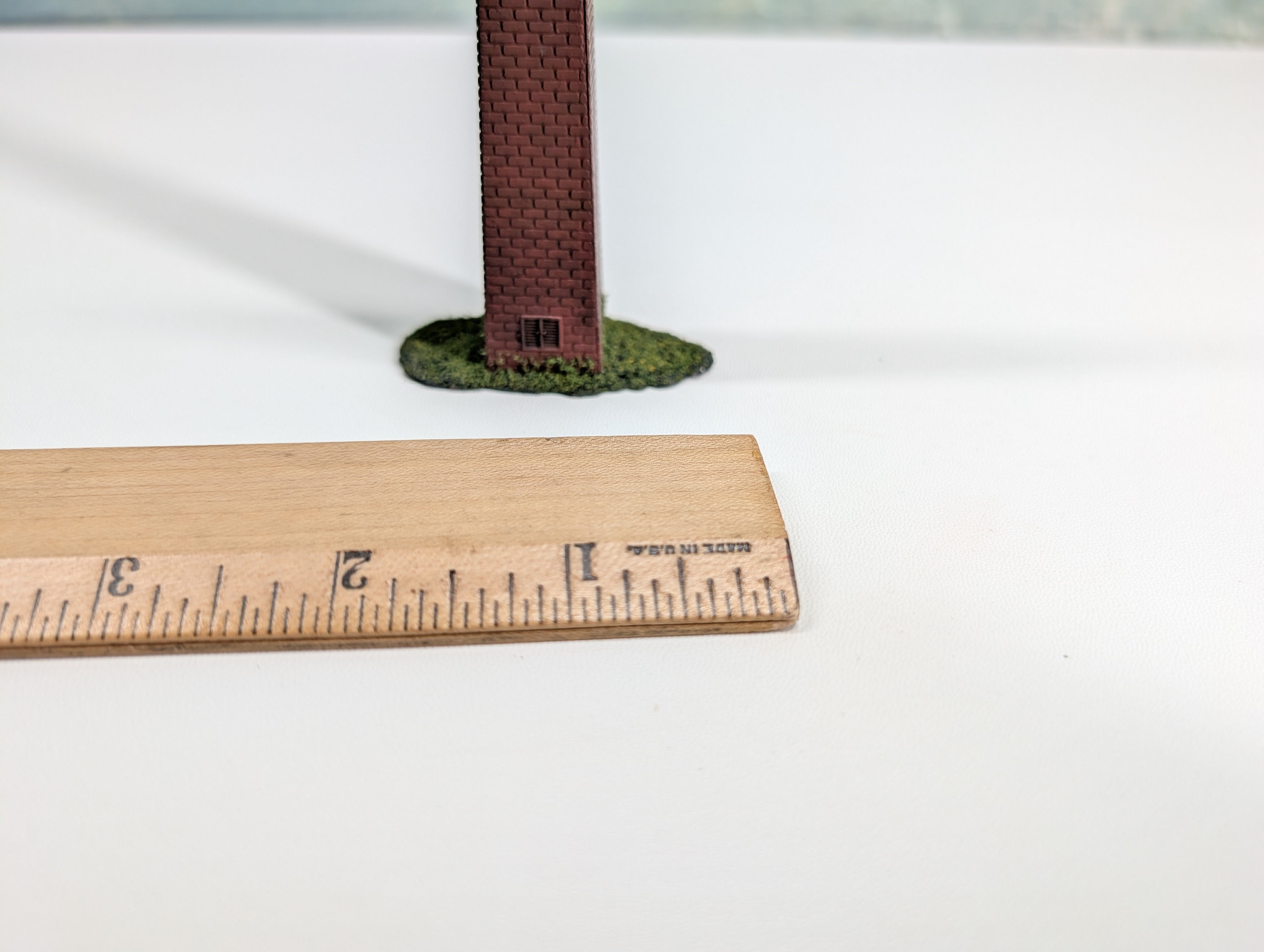 USED HO Scale Brick Smoke Stack w/ Greenery