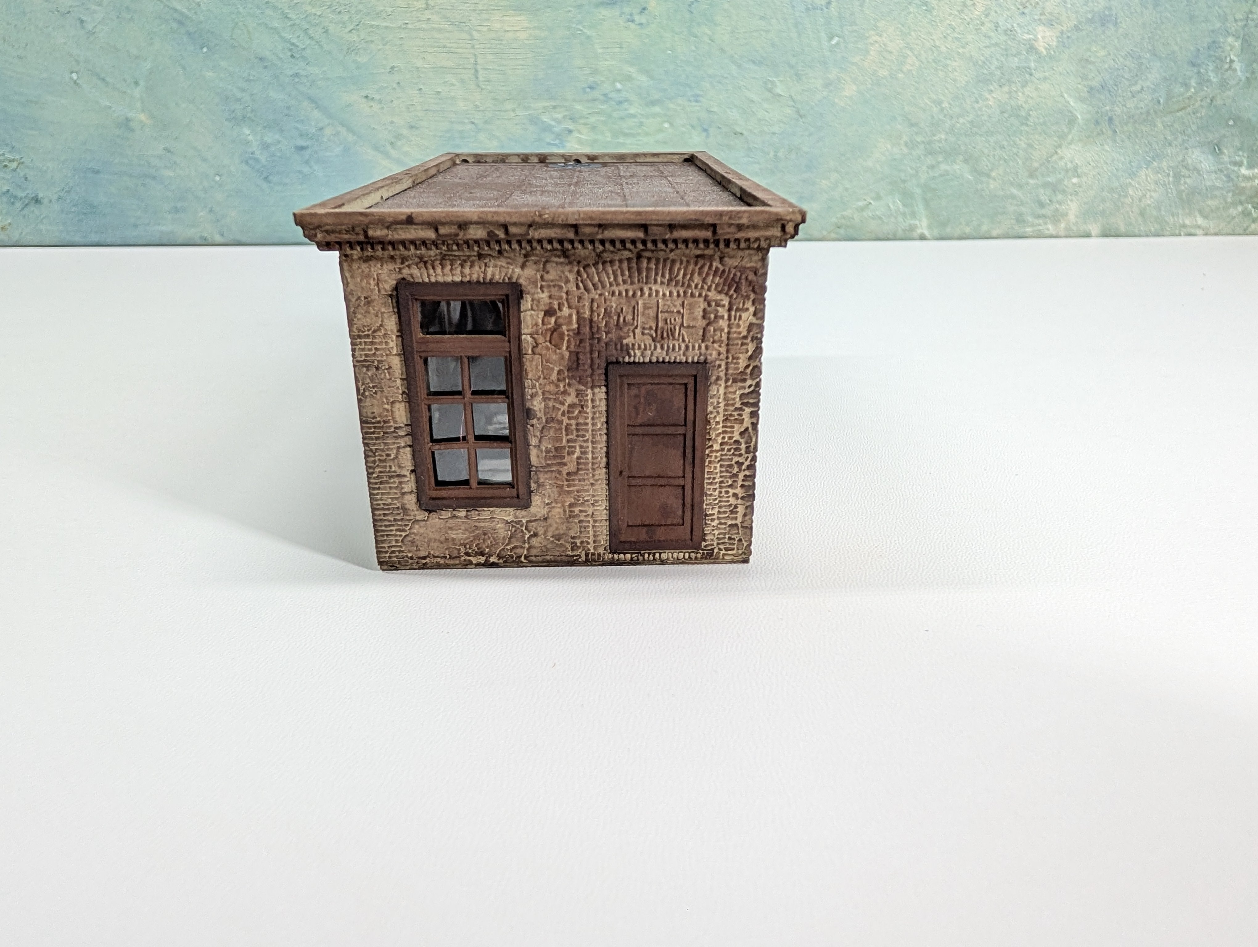 USED HO Scale Weathered Brick Storage Building