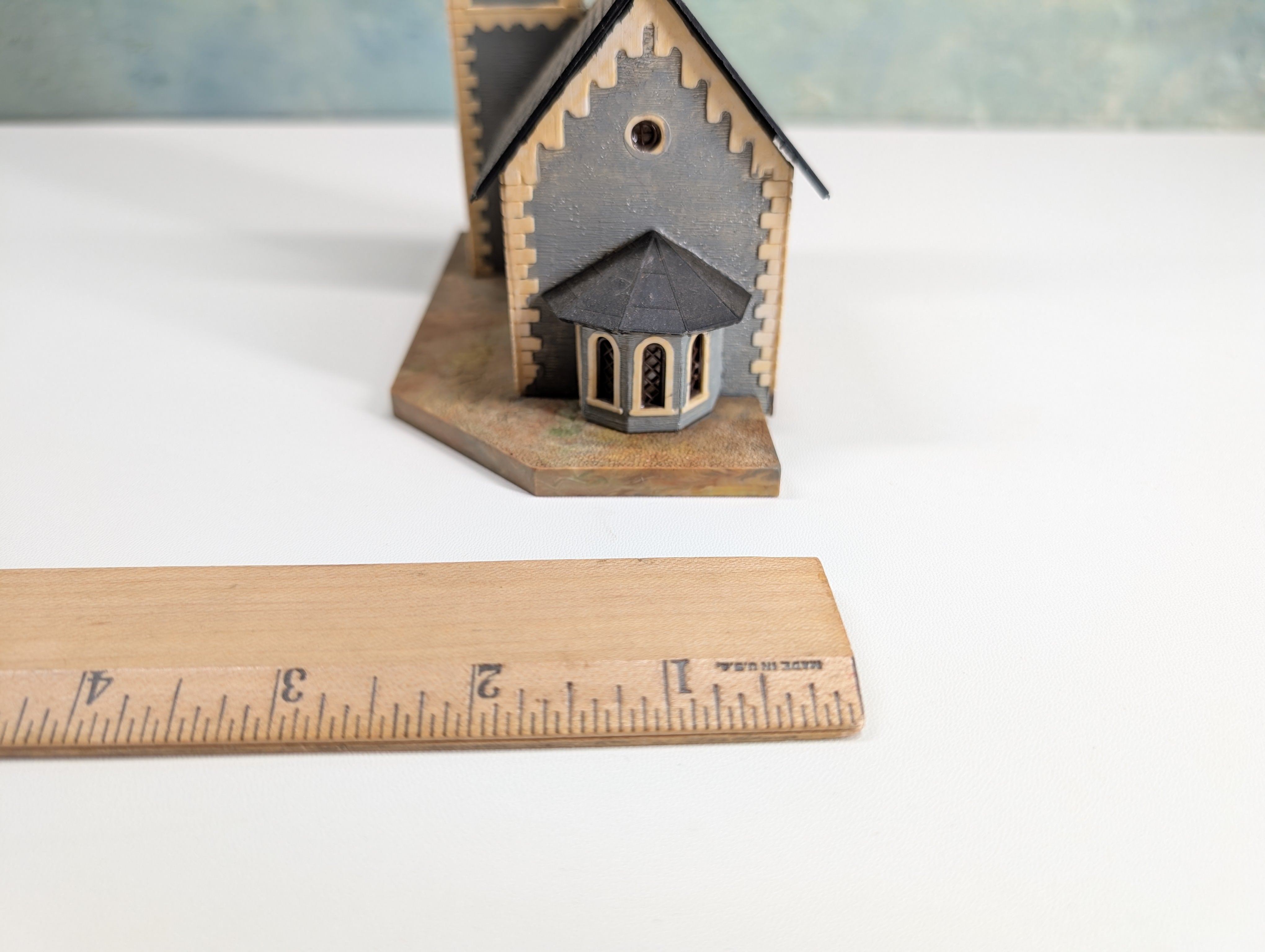 USED Faller B-238 HO Scale Village Church with Clock