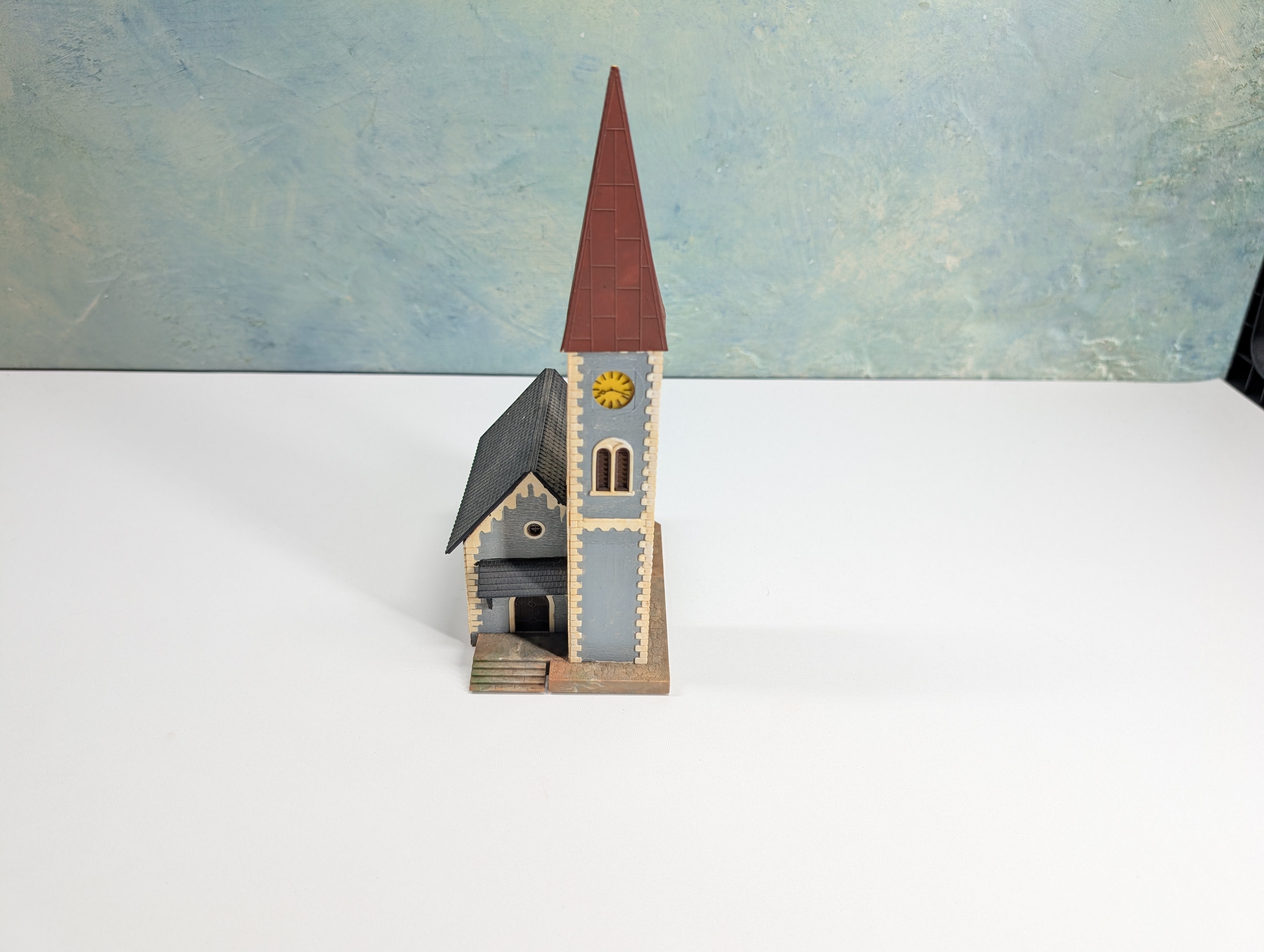 USED Faller B-238 HO Scale Village Church with Clock