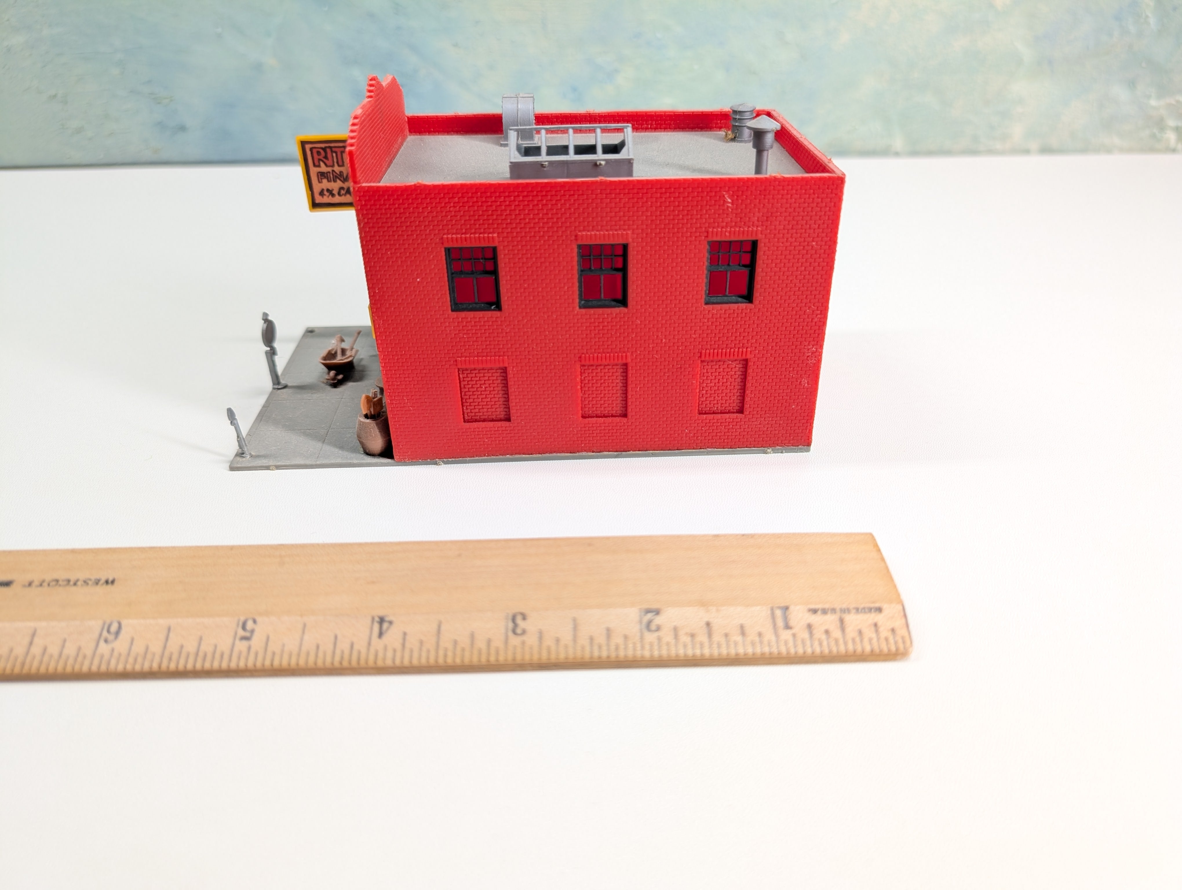 USED Tyco HO Scale General Store, Ritter Finance, Brick Storefront