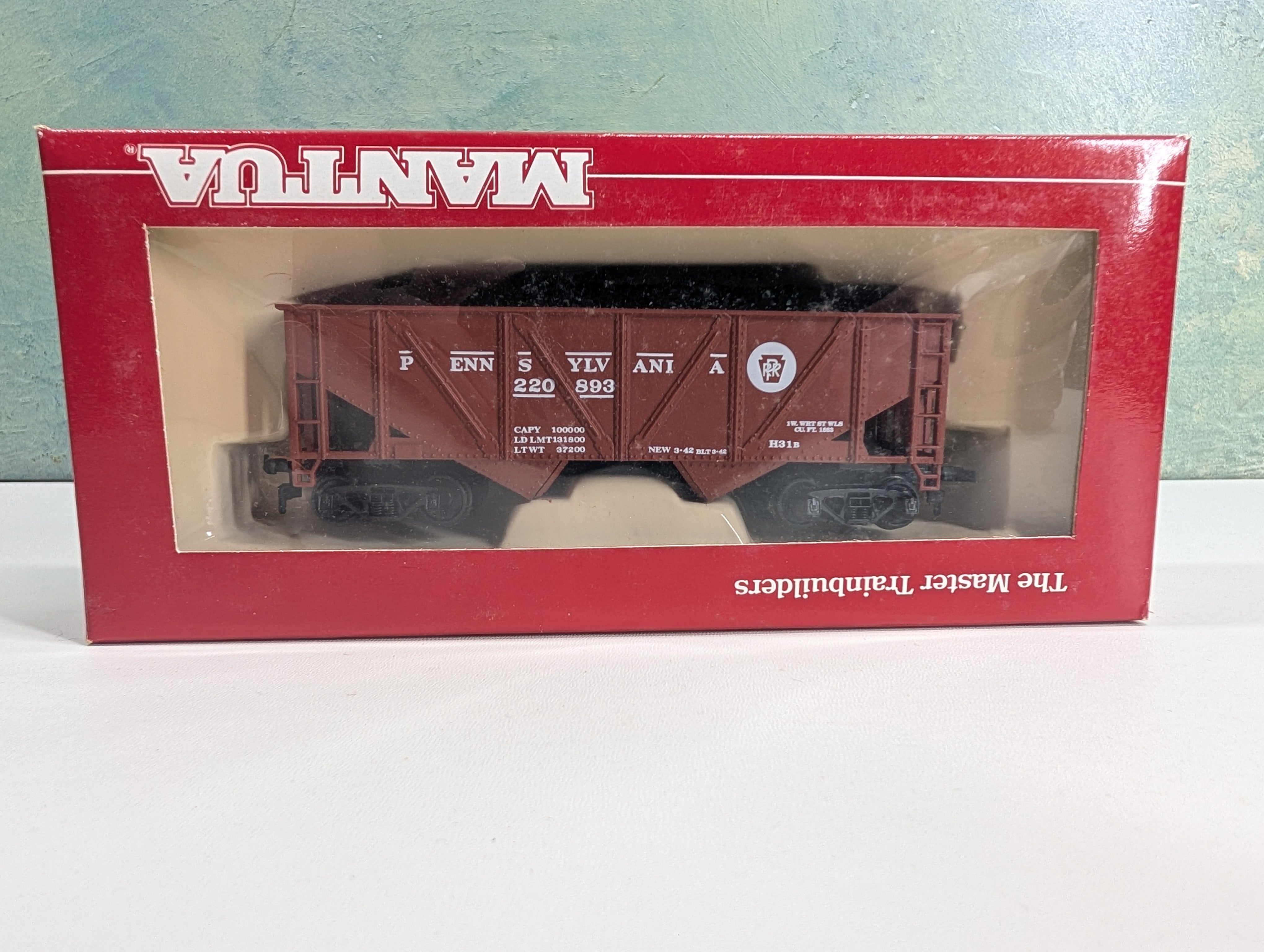 USED Mantua 729-520 HO Scale Heavy 32' Hopper Pennsylvania PRR #220893