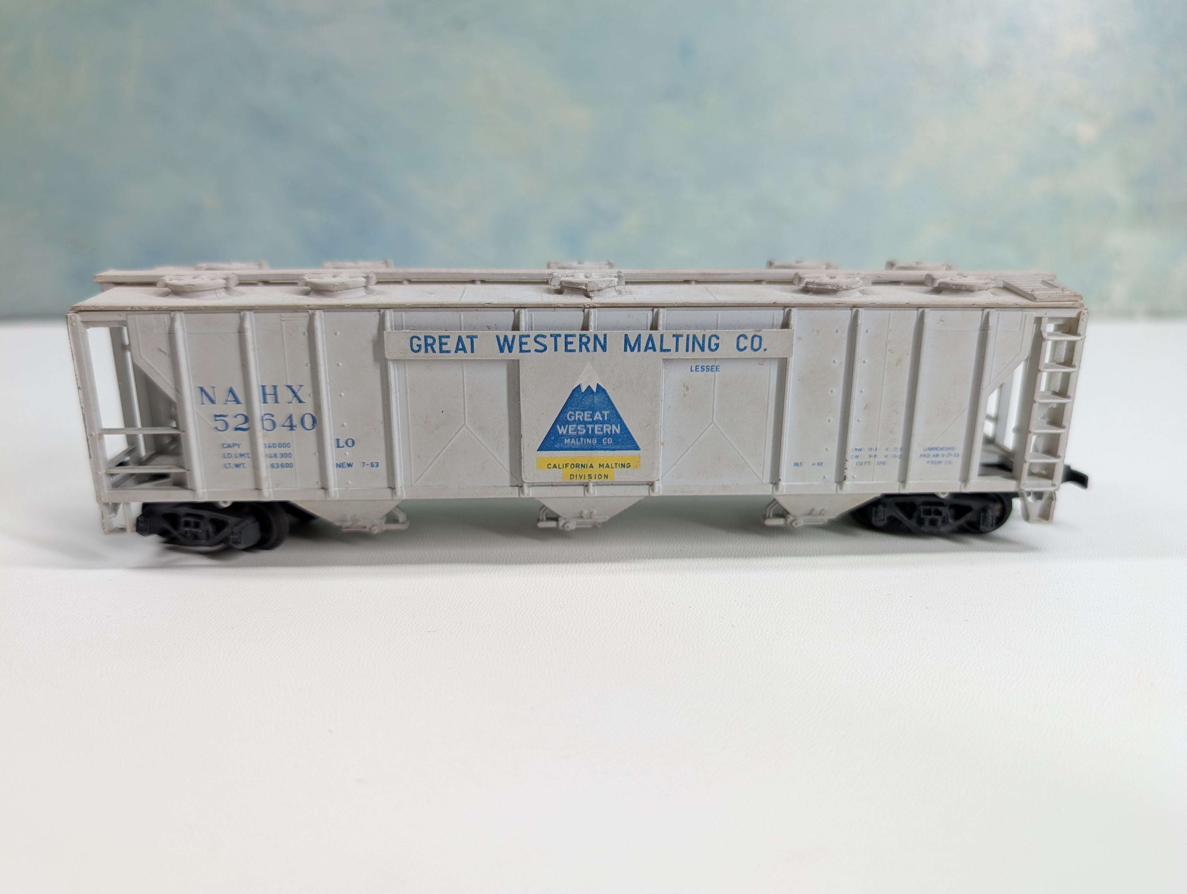 USED HO Scale Covered Hopper Great Western Malting Co NAHX #52640