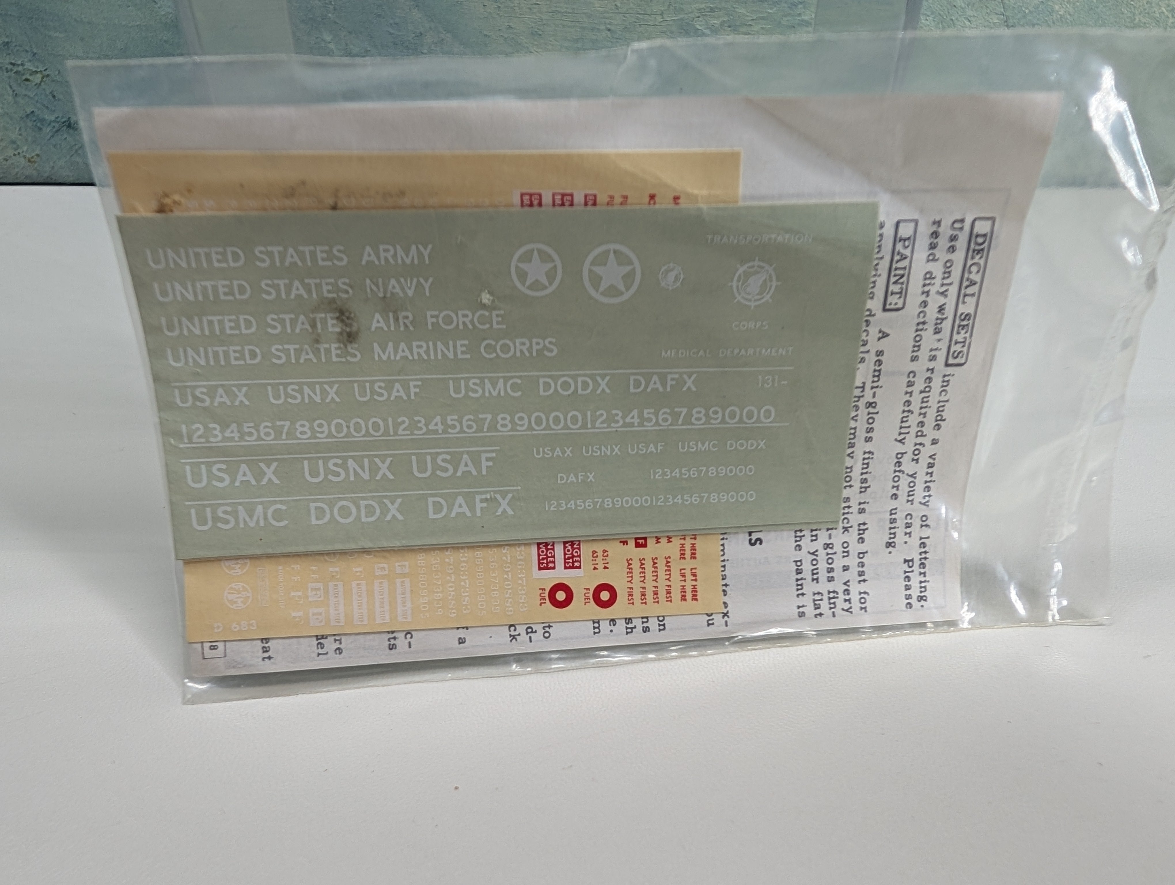 Walthers 131-75 HO Scale United States Army Diesel, Freight Car Decals