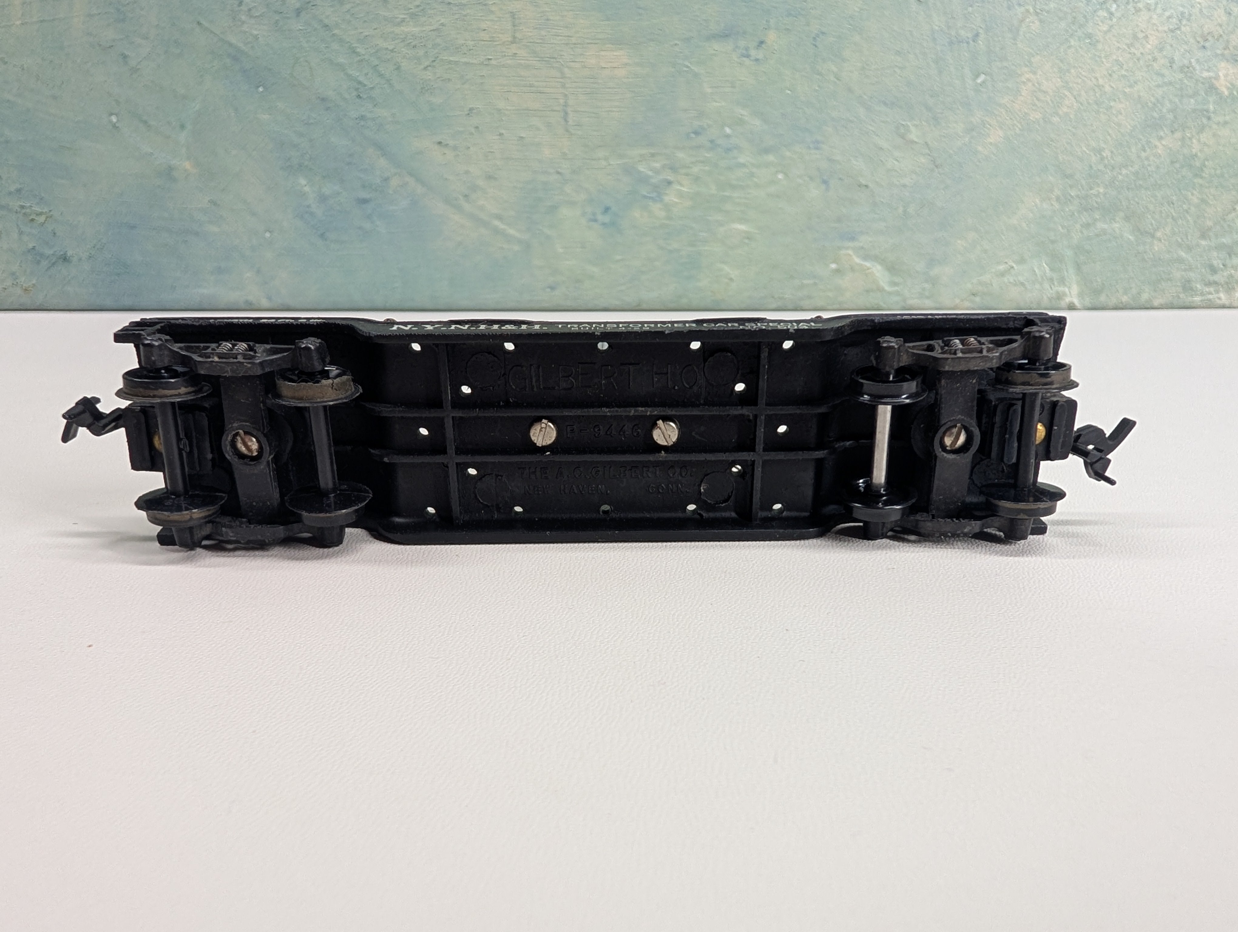 USED Gilbert HO Scale Center Depressed Flat Car w/ Transformer Load NYNH&H #503 Metal