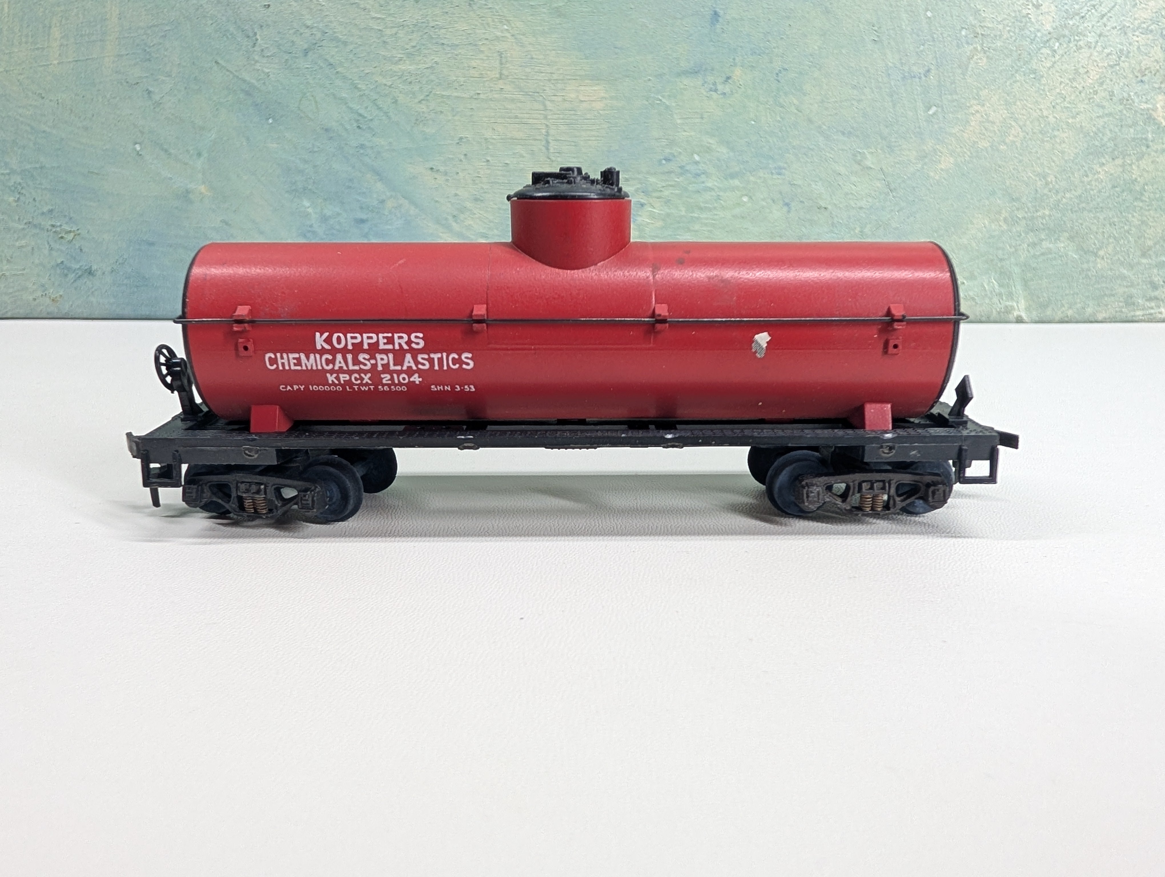 USED Varney HO Scale Single Dome Tank Car Koppers KPCX #2104