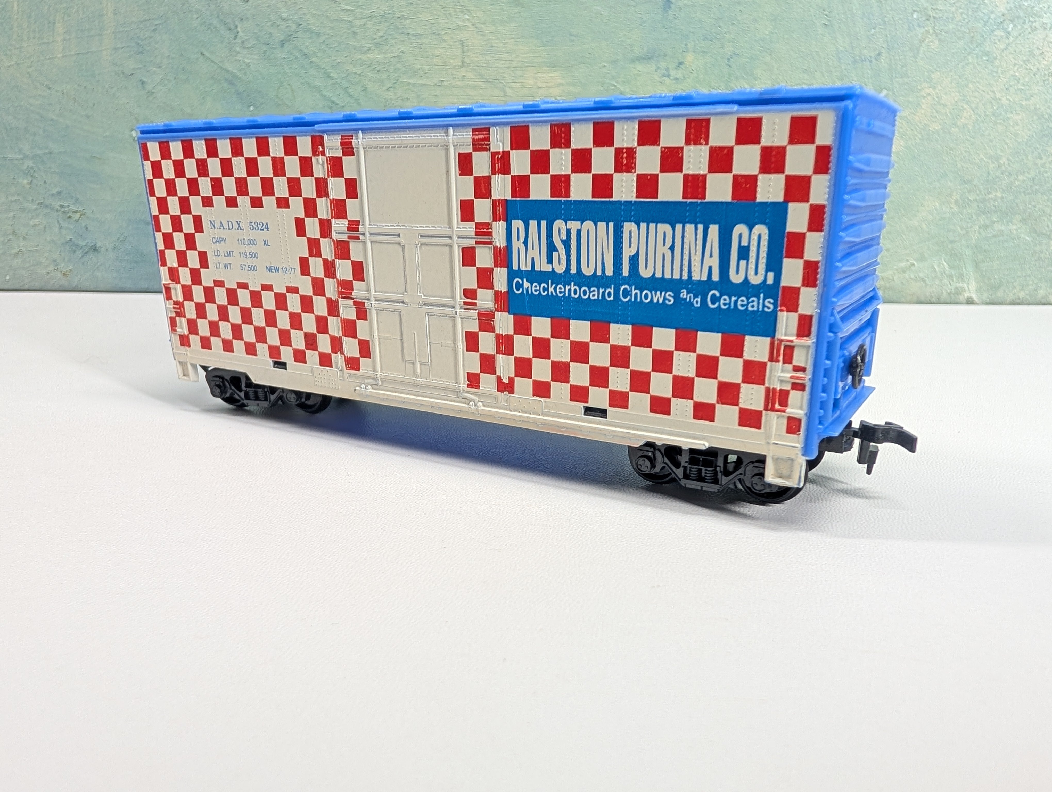 USED Tyco HO Scale 40' Hi-Cube Box Car Ralston Purina NADX #5324