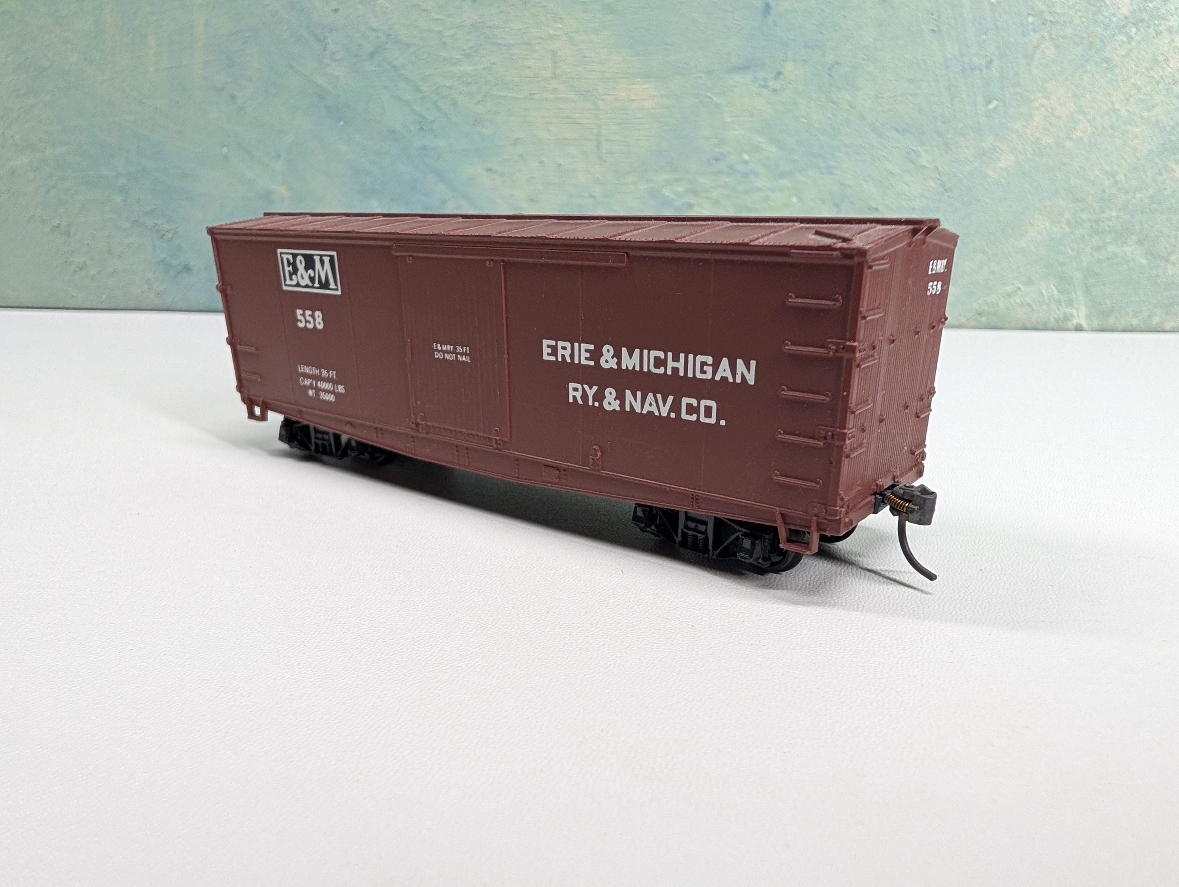 USED HO Scale 37' Box Car Erie & Michigan E&M #558