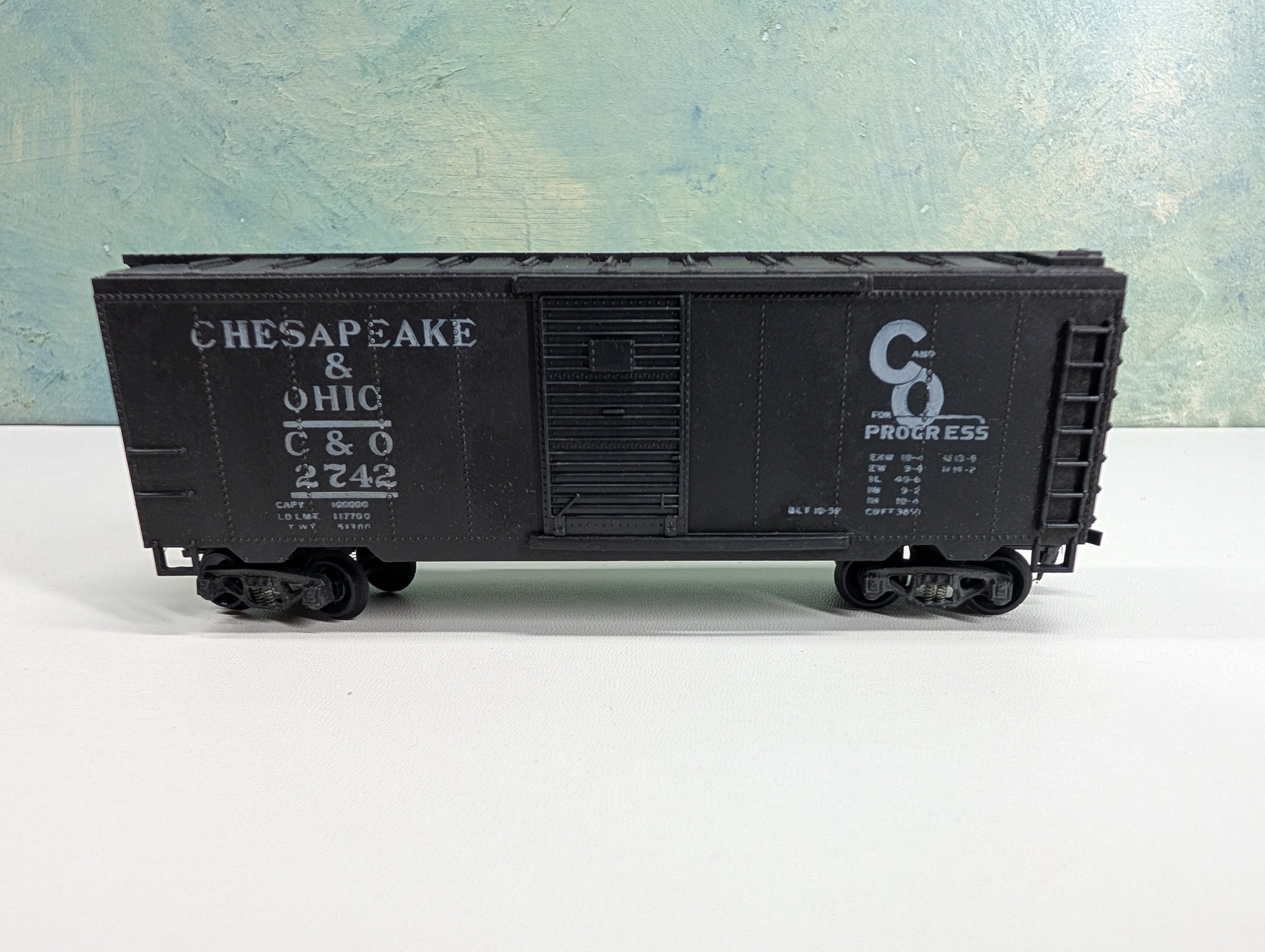 USED Varney HO Scale 40' Box Car Chesapeake and Ohio C&O #2742