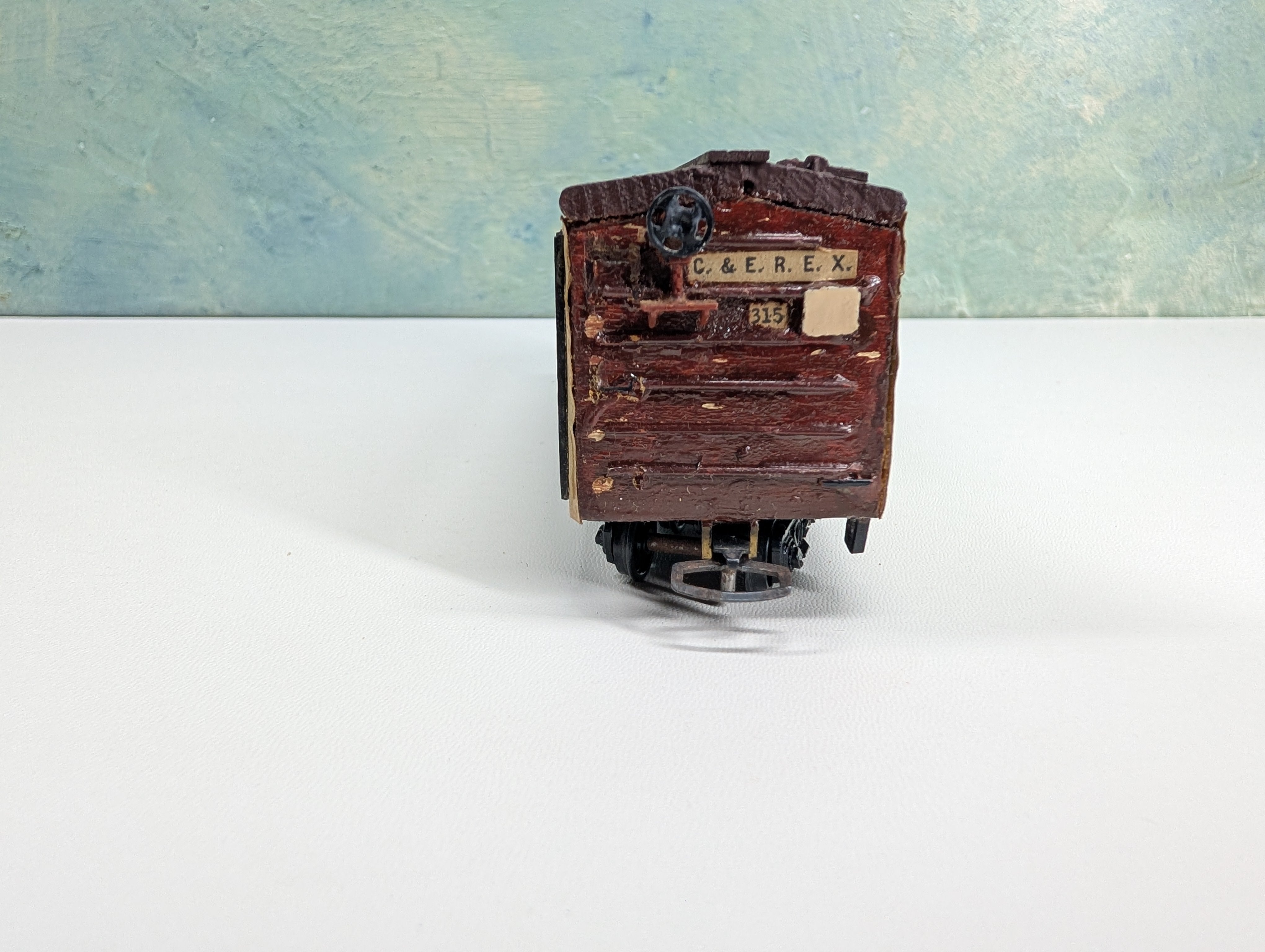 USED HO Scale Wood Kit 40' Reefer Box Car Central & Erie C&EREX #315