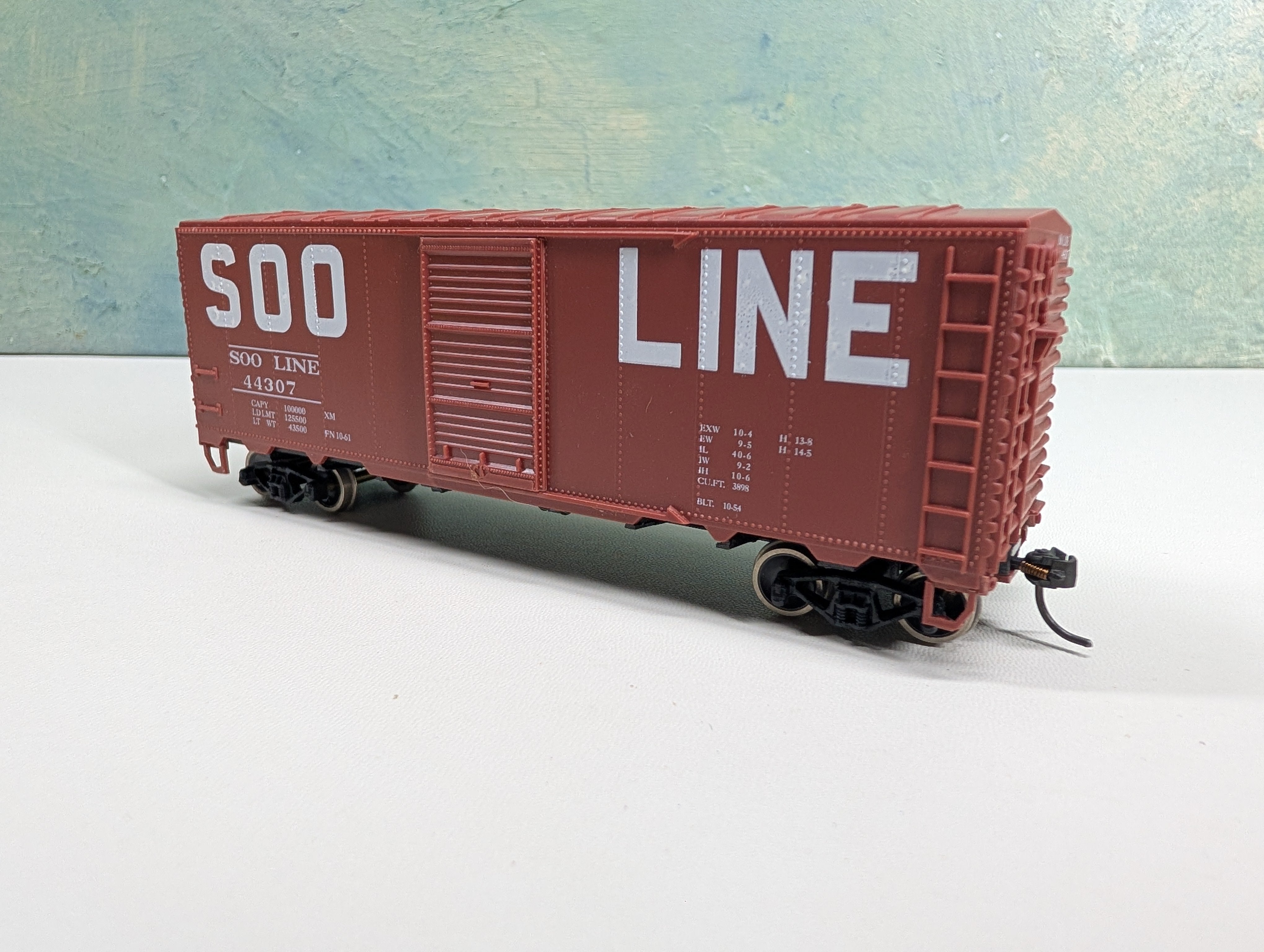 USED C&BT SHOPS HO Scale 40' Box Car SOO Line #44307 Metal Wheels