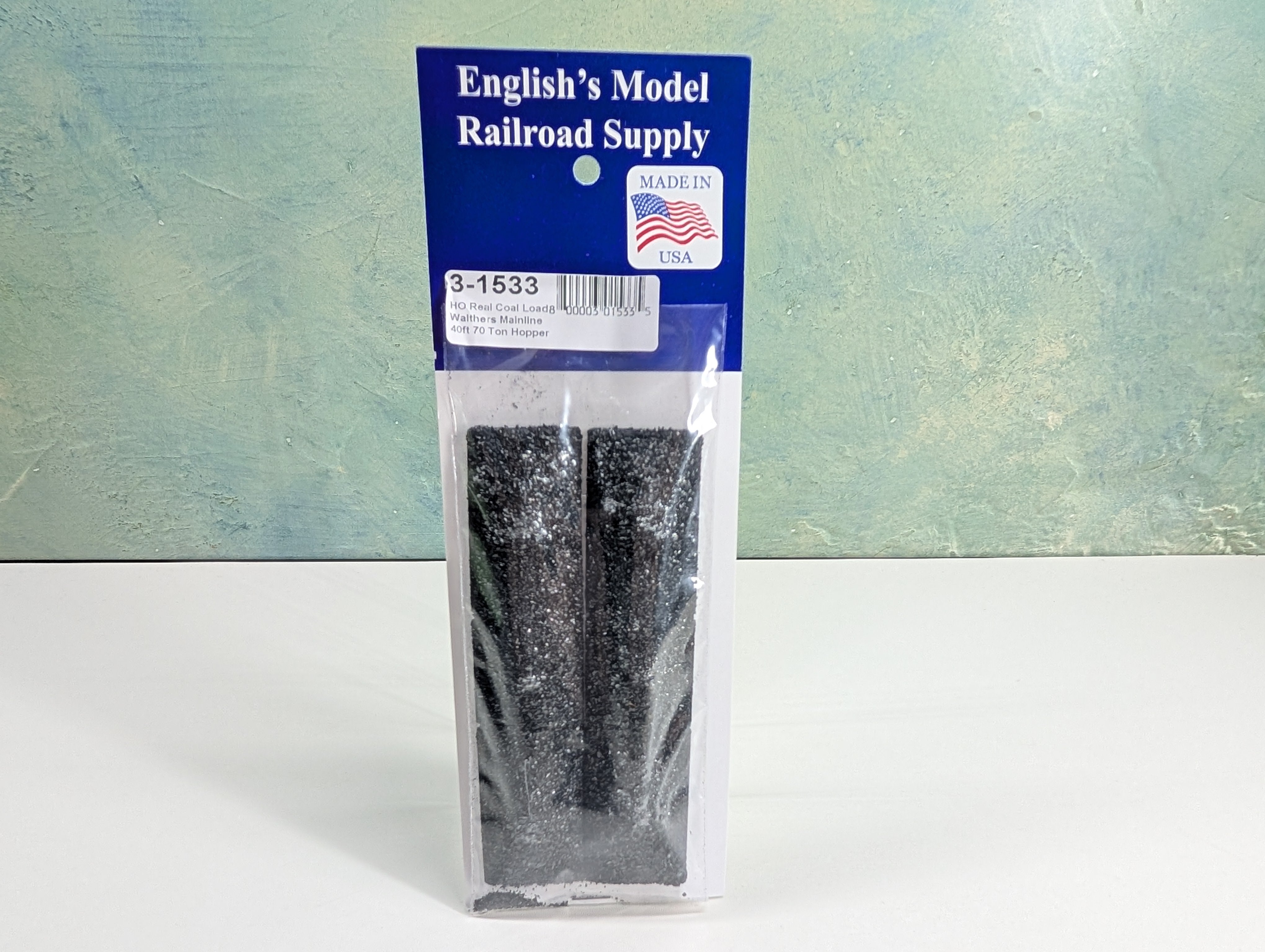 English's Model Railroad Supply #3-1533 HO Scale Coal Loads for Walthers Mainline 40' 70 Ton Hoppers (2 pcs)