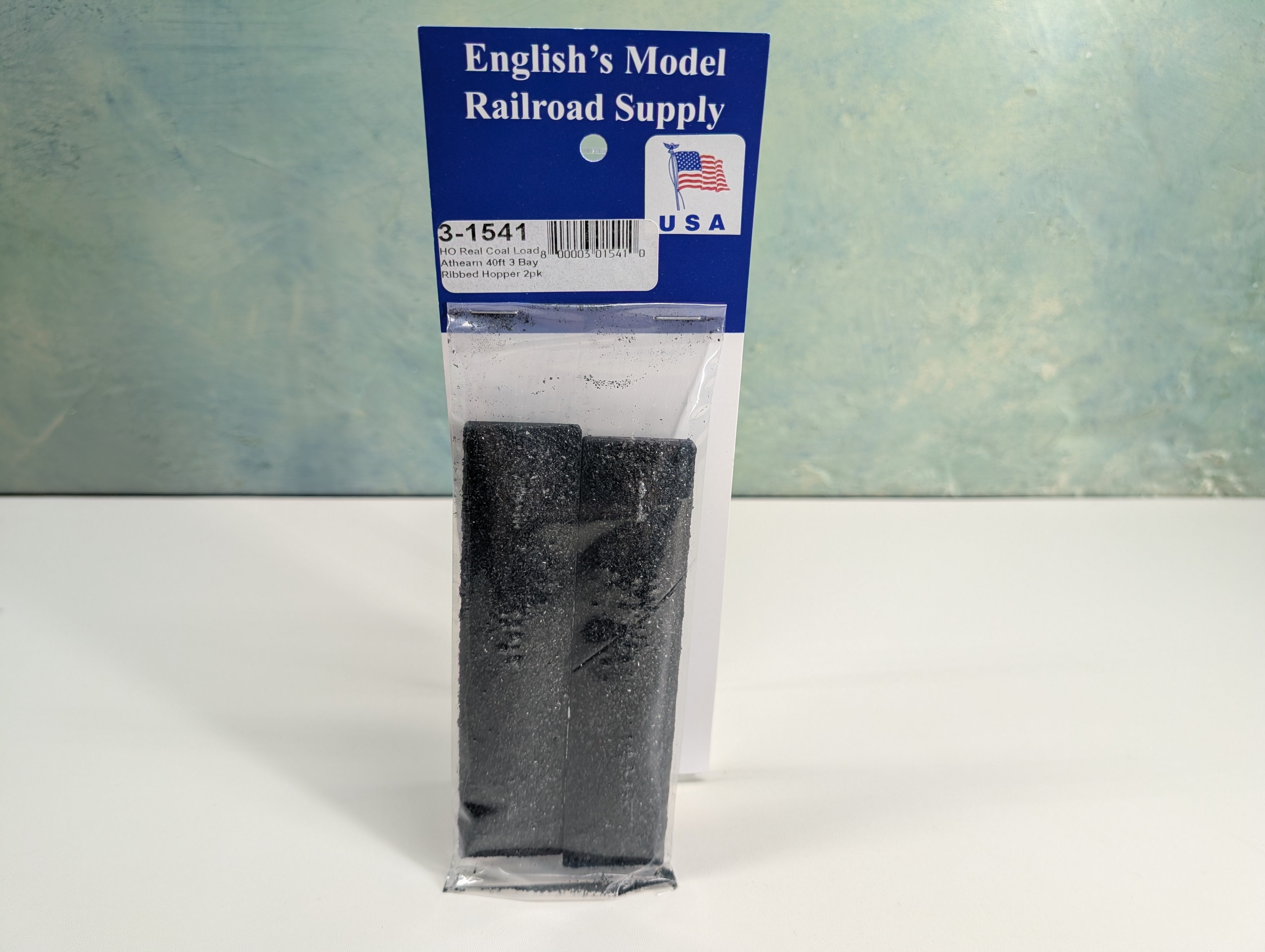 English's Model Railroad Supply #3-1541 HO Scale Coal Loads for Athearn 40' 3 Bay Ribbed Hopper (2 pcs)