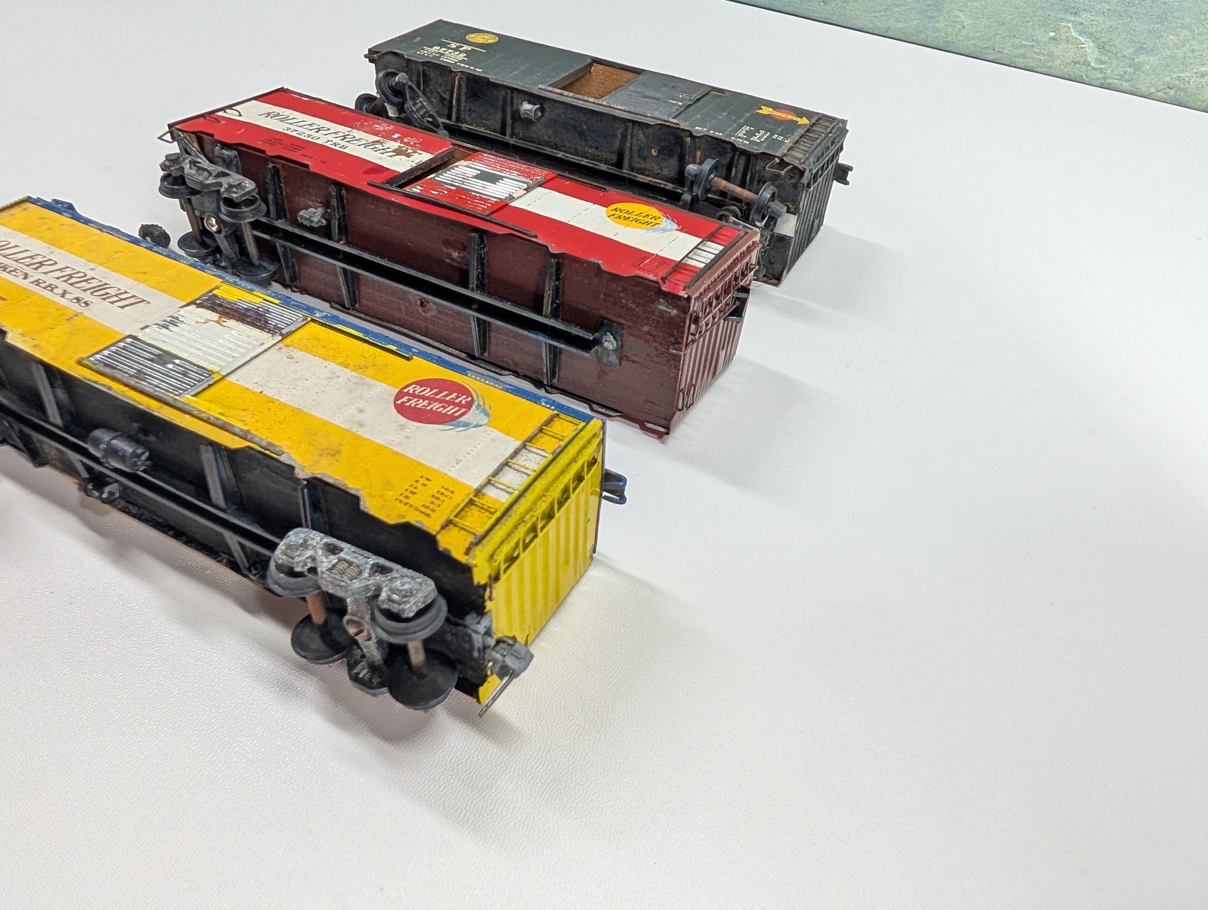 USED HO Scale Lot of Metal 40' Box Car Assembled Kits (SP, Timken Roller) (3 pcs)