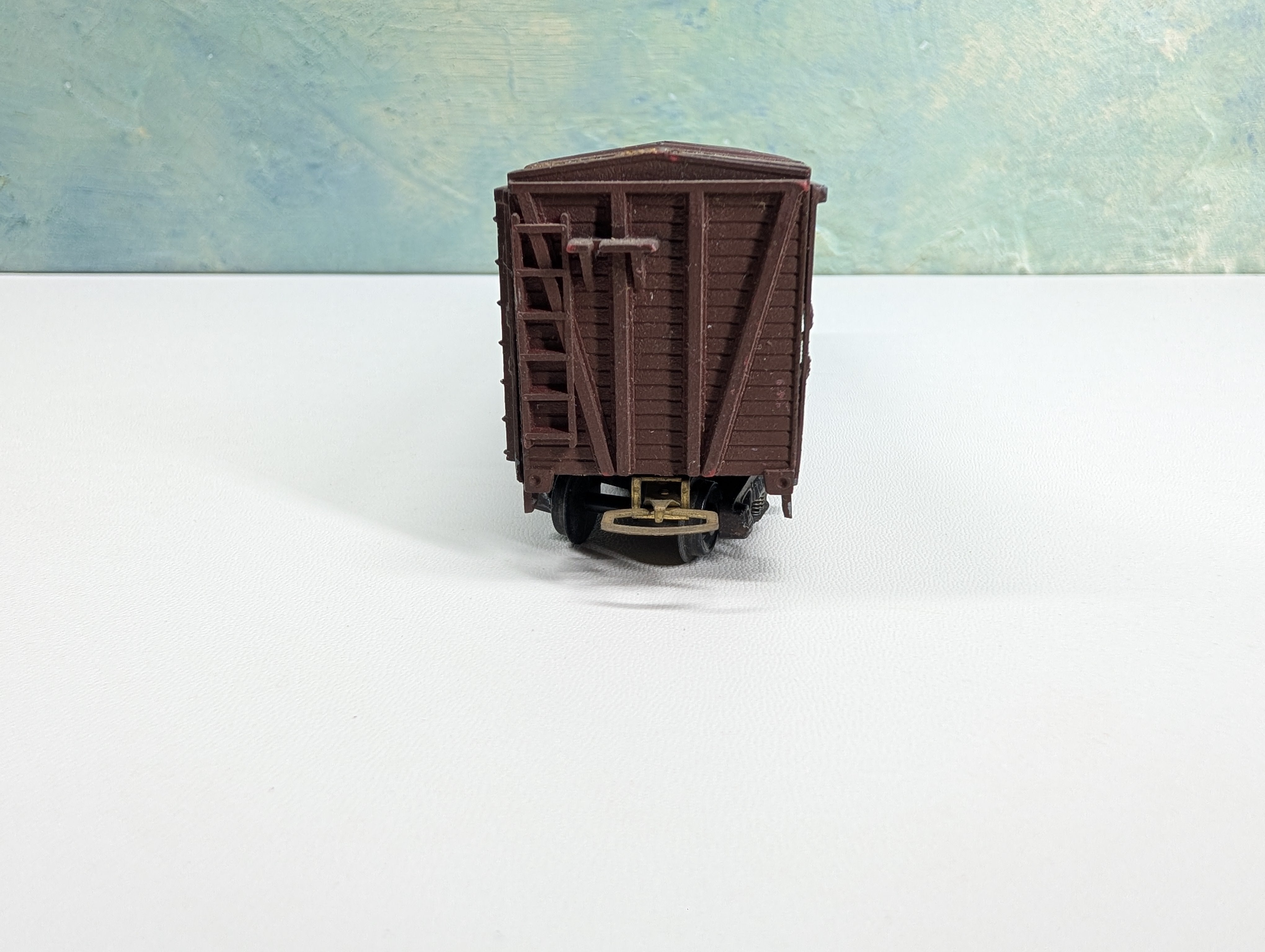USED HO Scale Assembled Wood Kit 40' Cattle Livestock Car Chicago & North Western CNW #22877