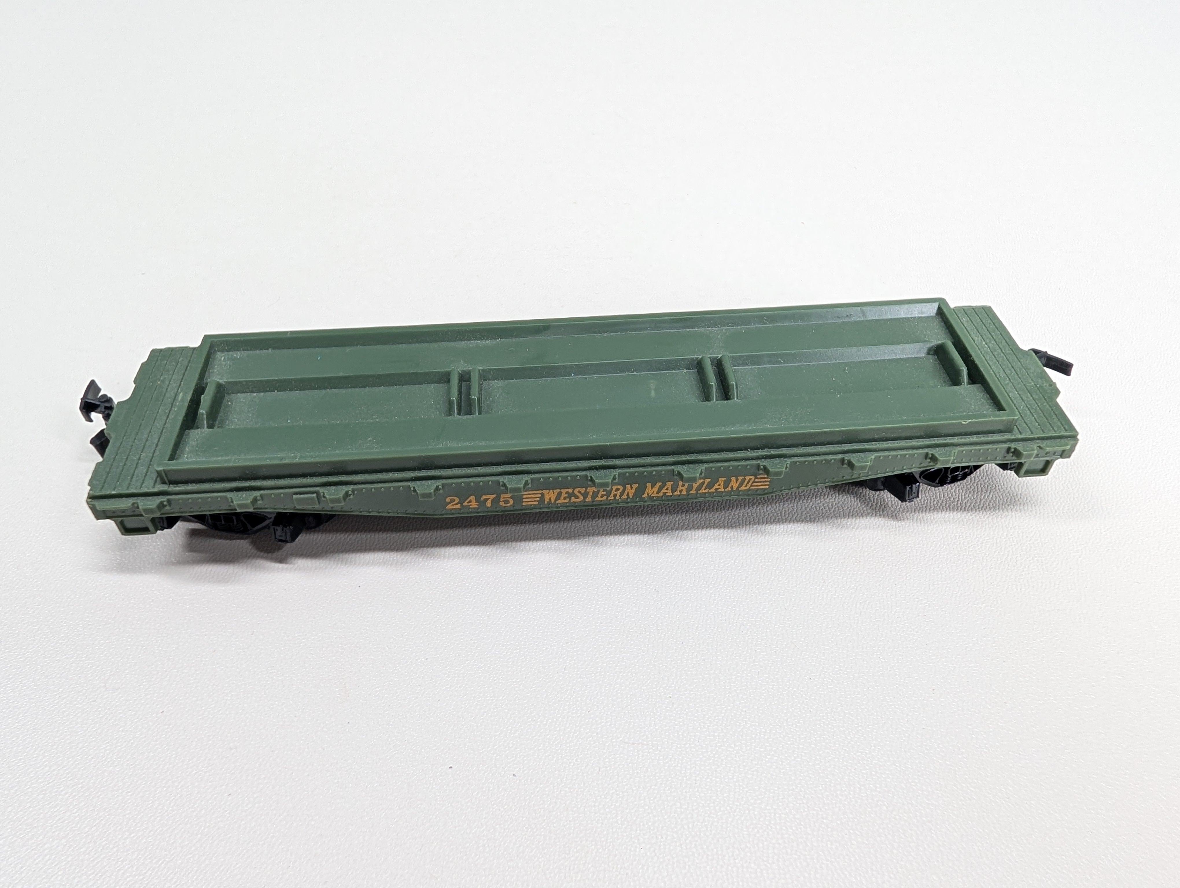 USED Tyco HO Scale 40' Flat Car Western Maryland #2475