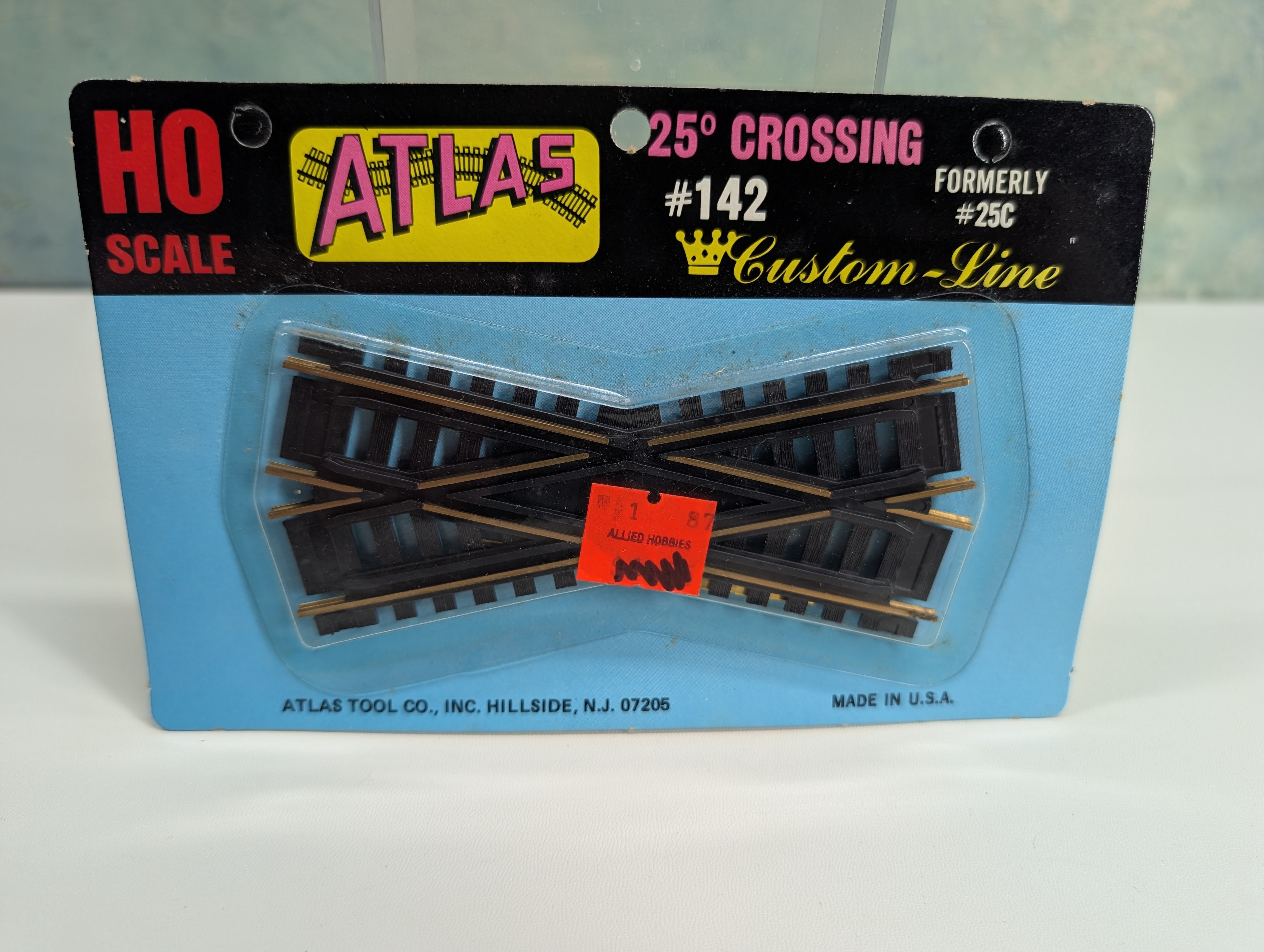 Atlas 142 HO Scale 25 Degree Crossing, Brass, Code 100, Custom Line