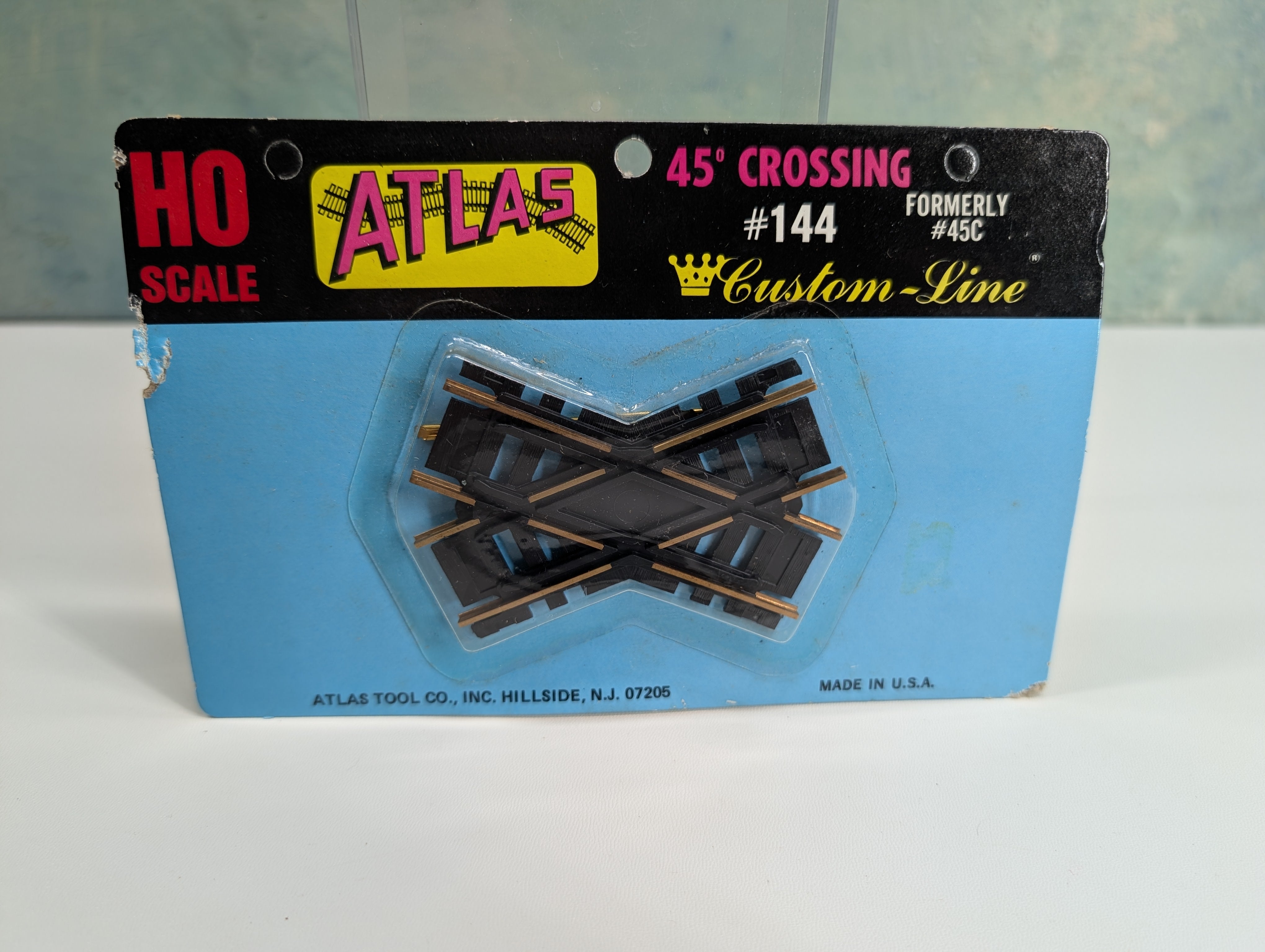 Atlas 144 HO Scale 45 Degree Crossing, Brass, Code 100, Custom Line