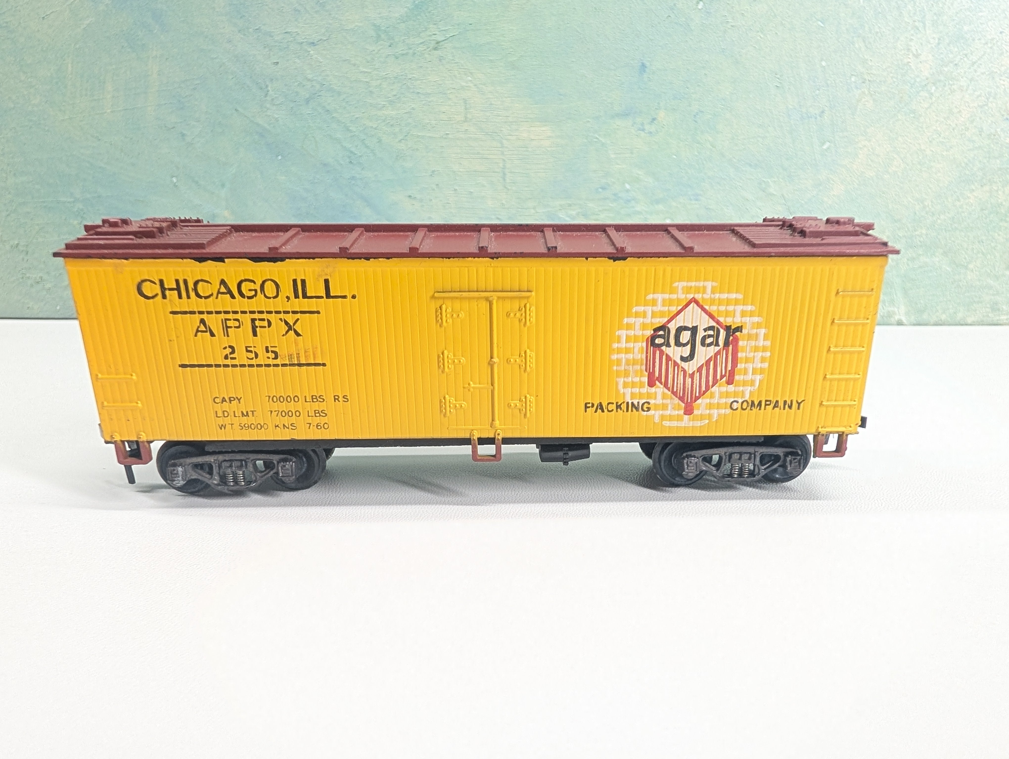USED Varney HO Scale Wooden Reefer Agar Packing Co APPX #255