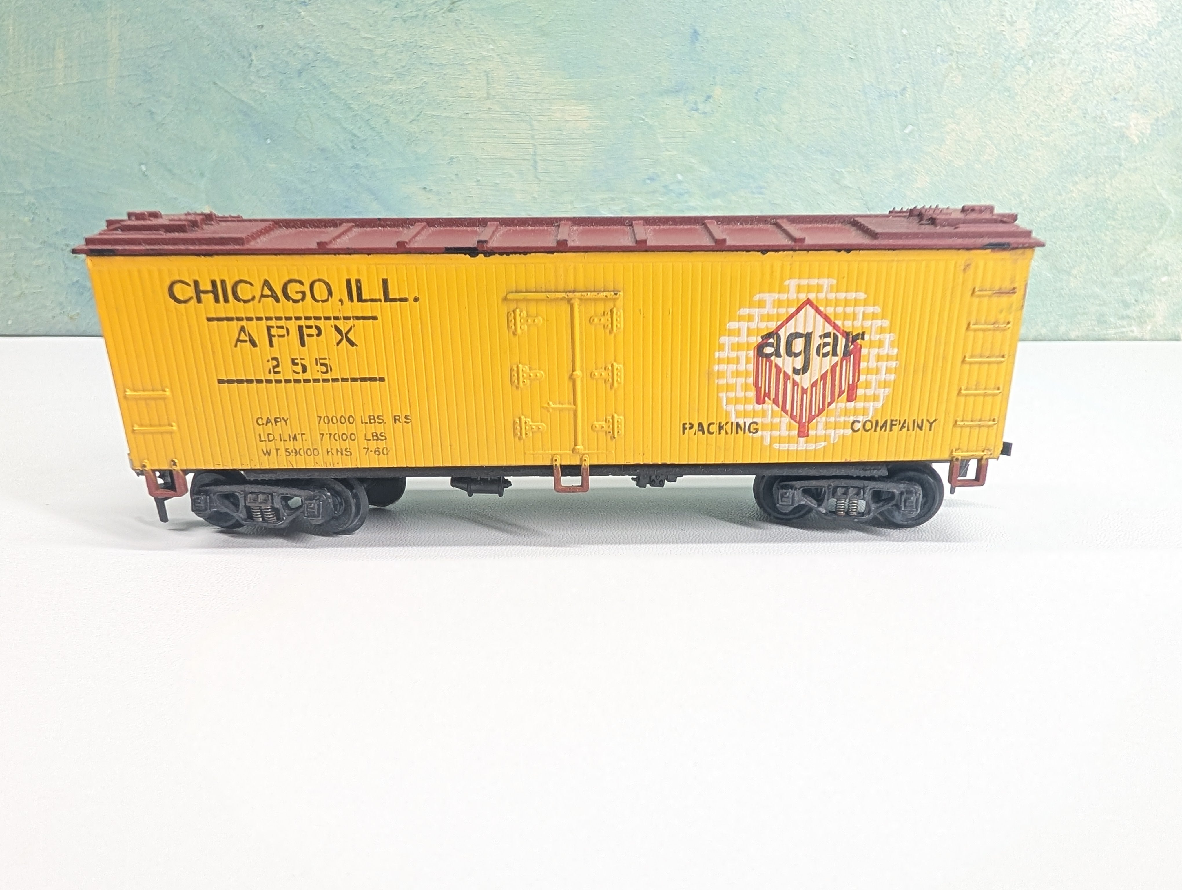 USED Varney HO Scale Wooden Reefer Agar Packing Co APPX #255