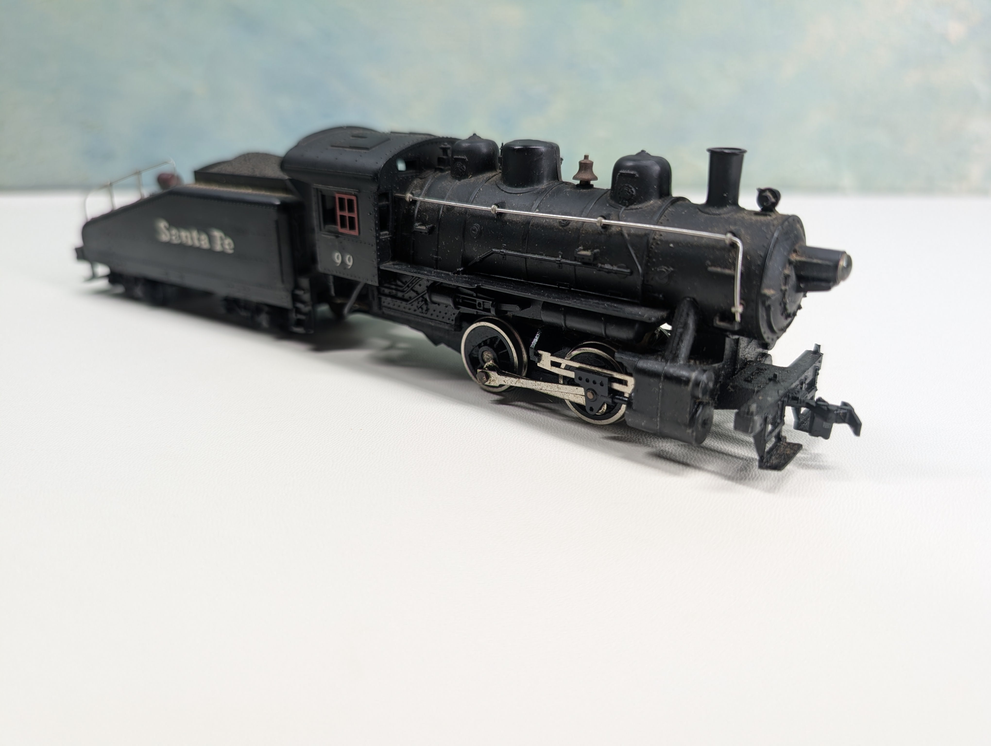 USED Mantua HO Scale 0-4-0 Steam Locomotive Santa Fe ATSF #99 Tested! DC