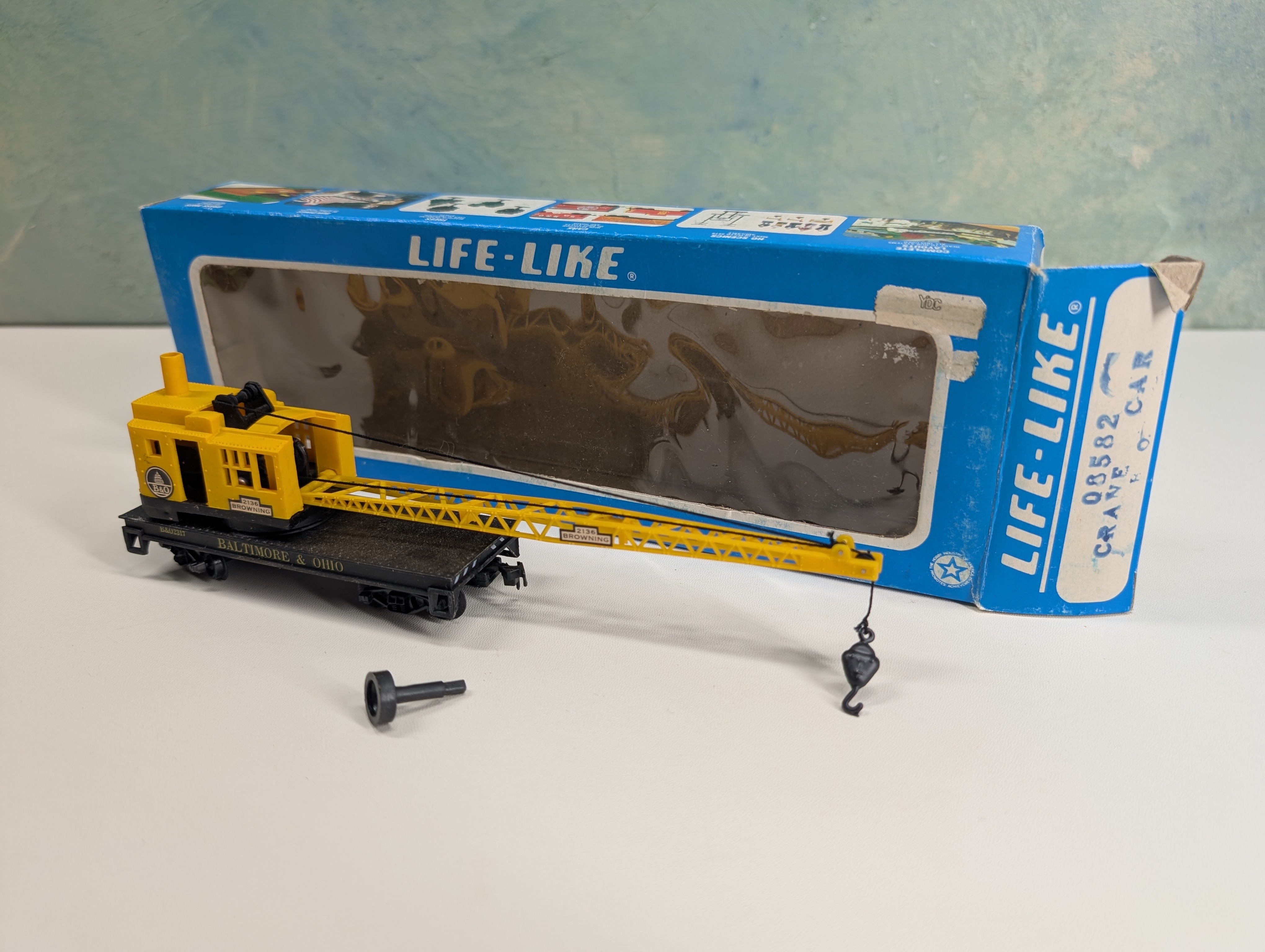 USED Life-Like HO Scale Browning Crane Car Baltimore and Ohio B&O #2317