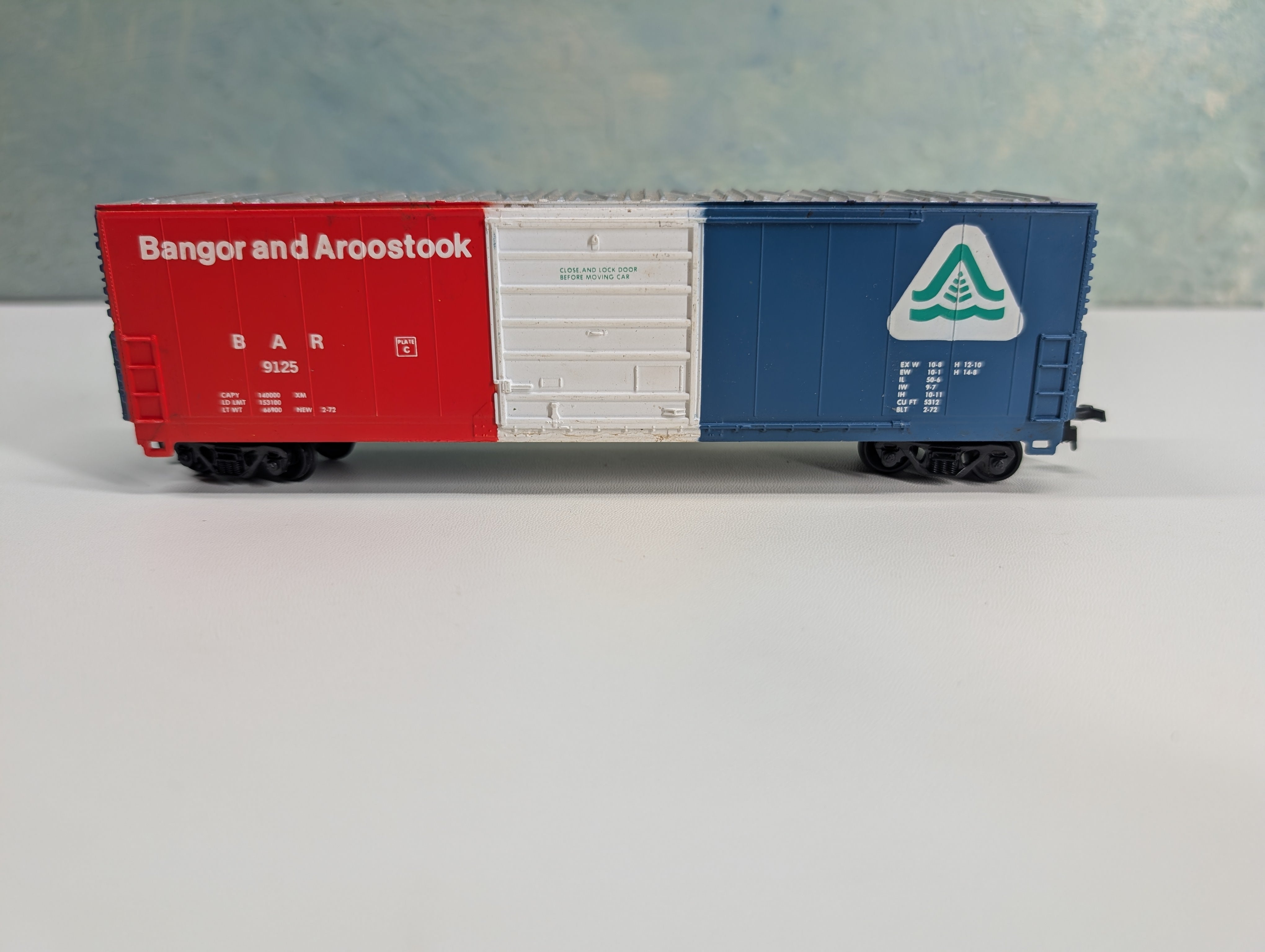 USED Life-Like HO Scale 50' Box Car Bangor and Aroostook BAR #9125