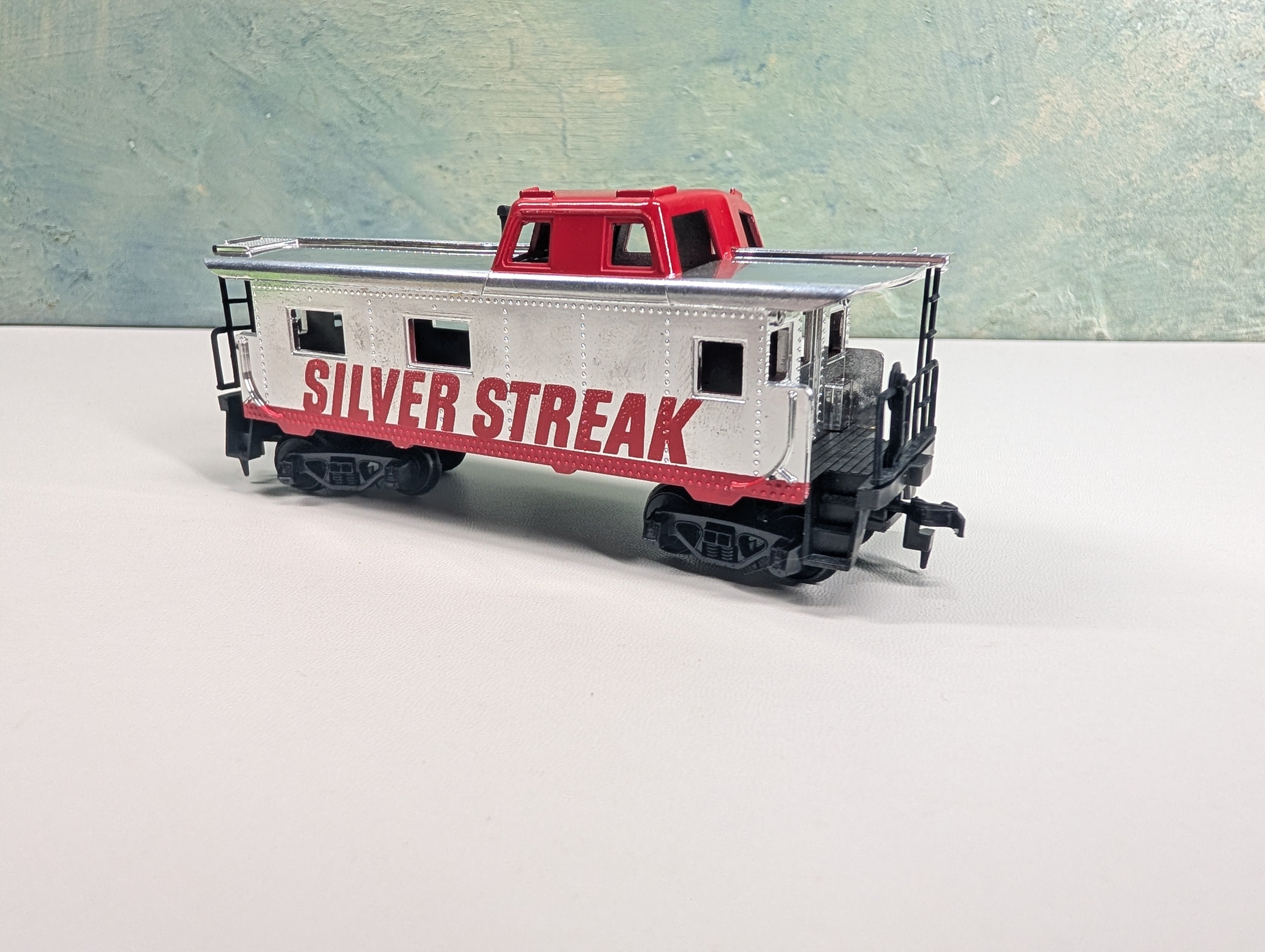 USED Tyco HO Scale Caboose Silver Streak